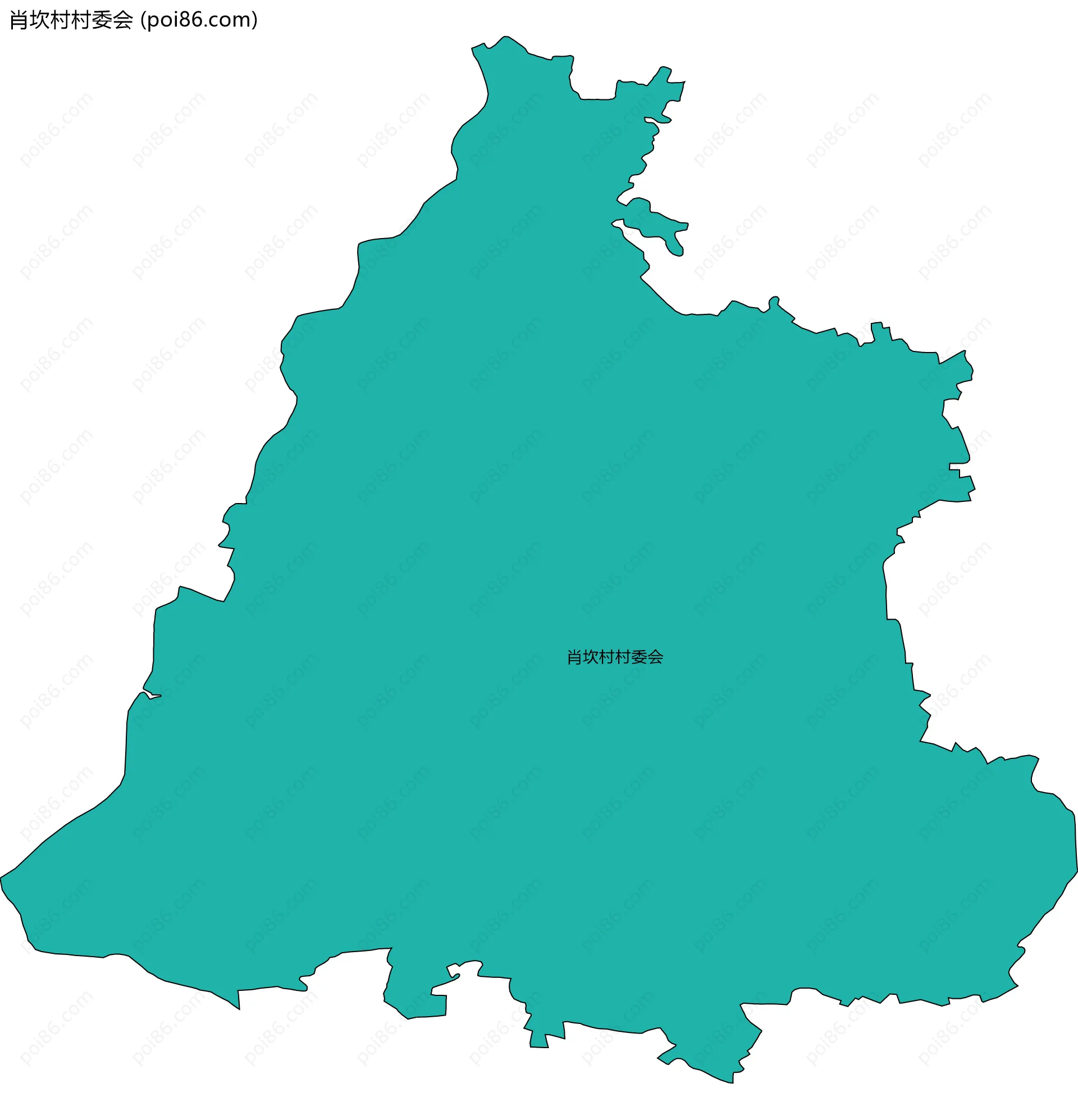 肖坎村村委会边界地图
