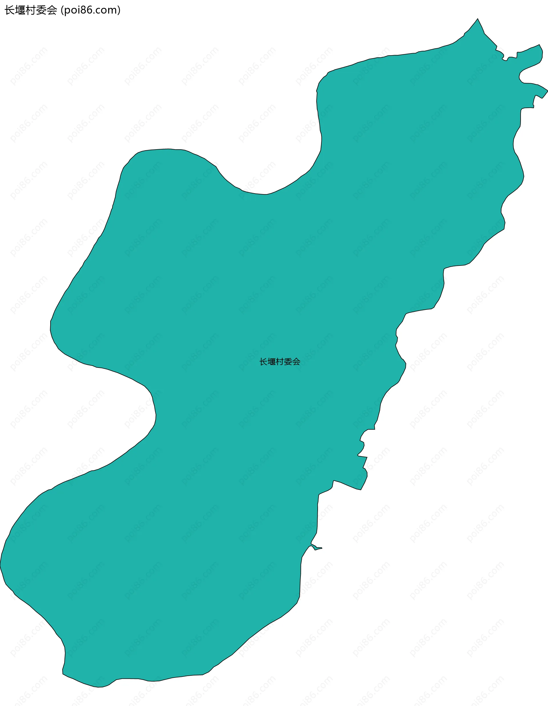 长堰村委会边界地图