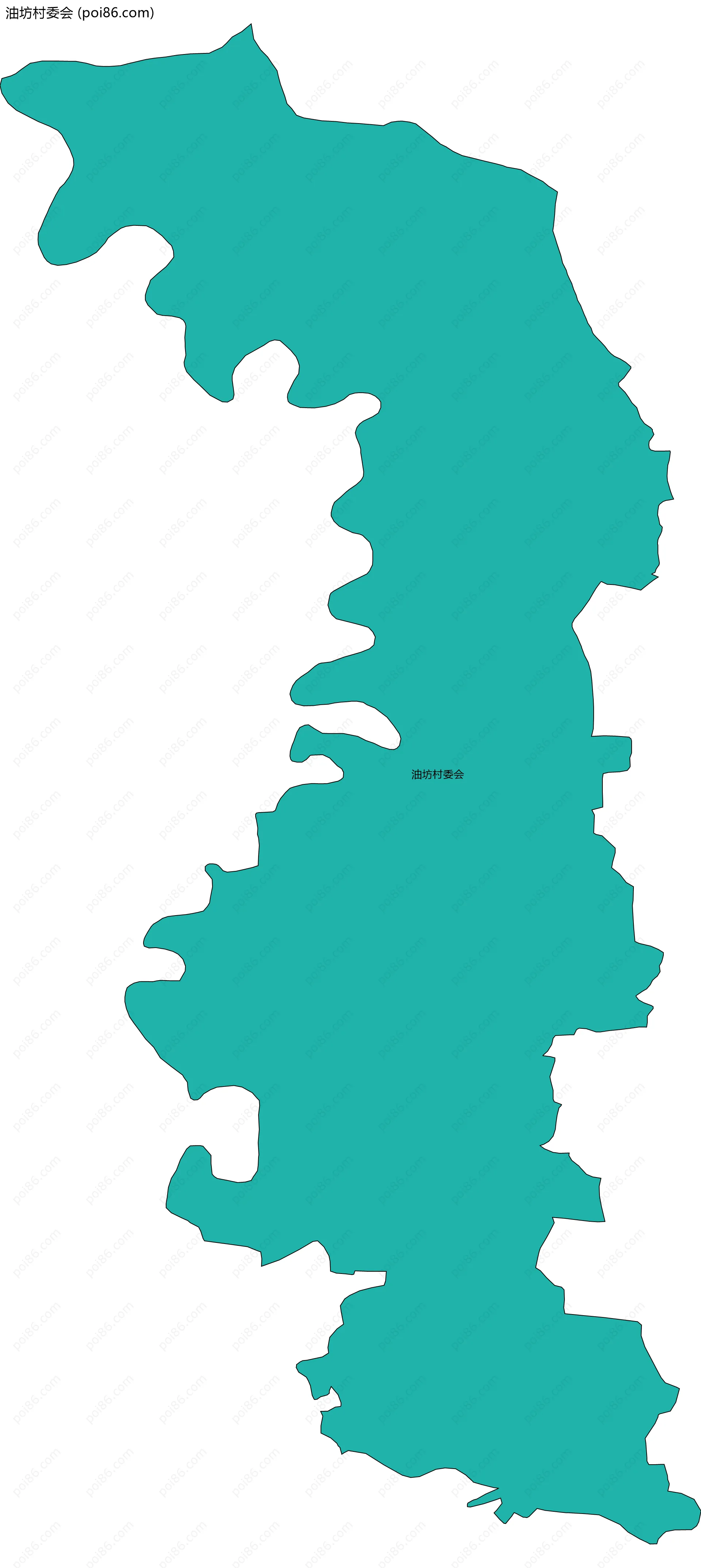 油坊村委会边界地图