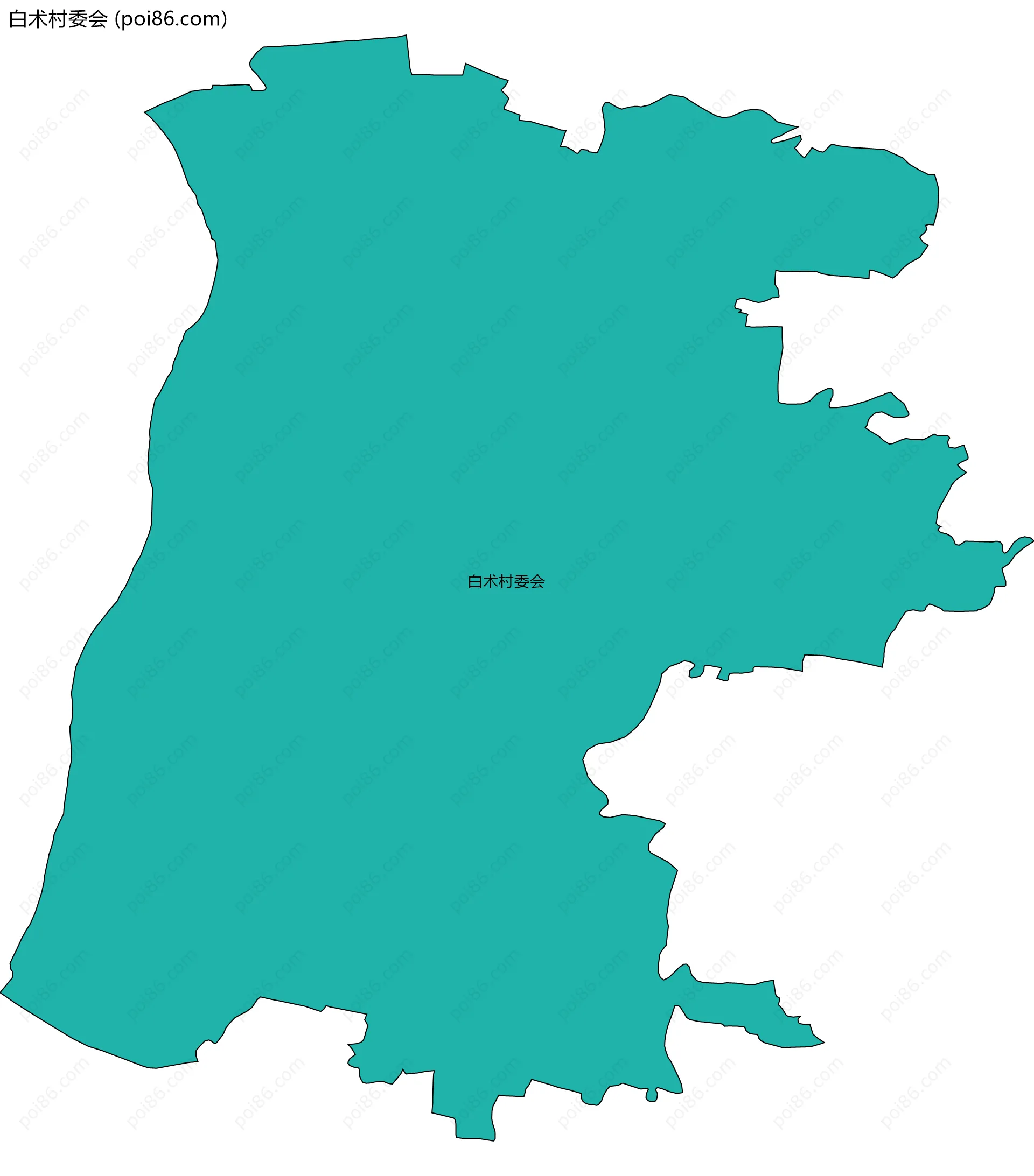 白术村委会边界地图