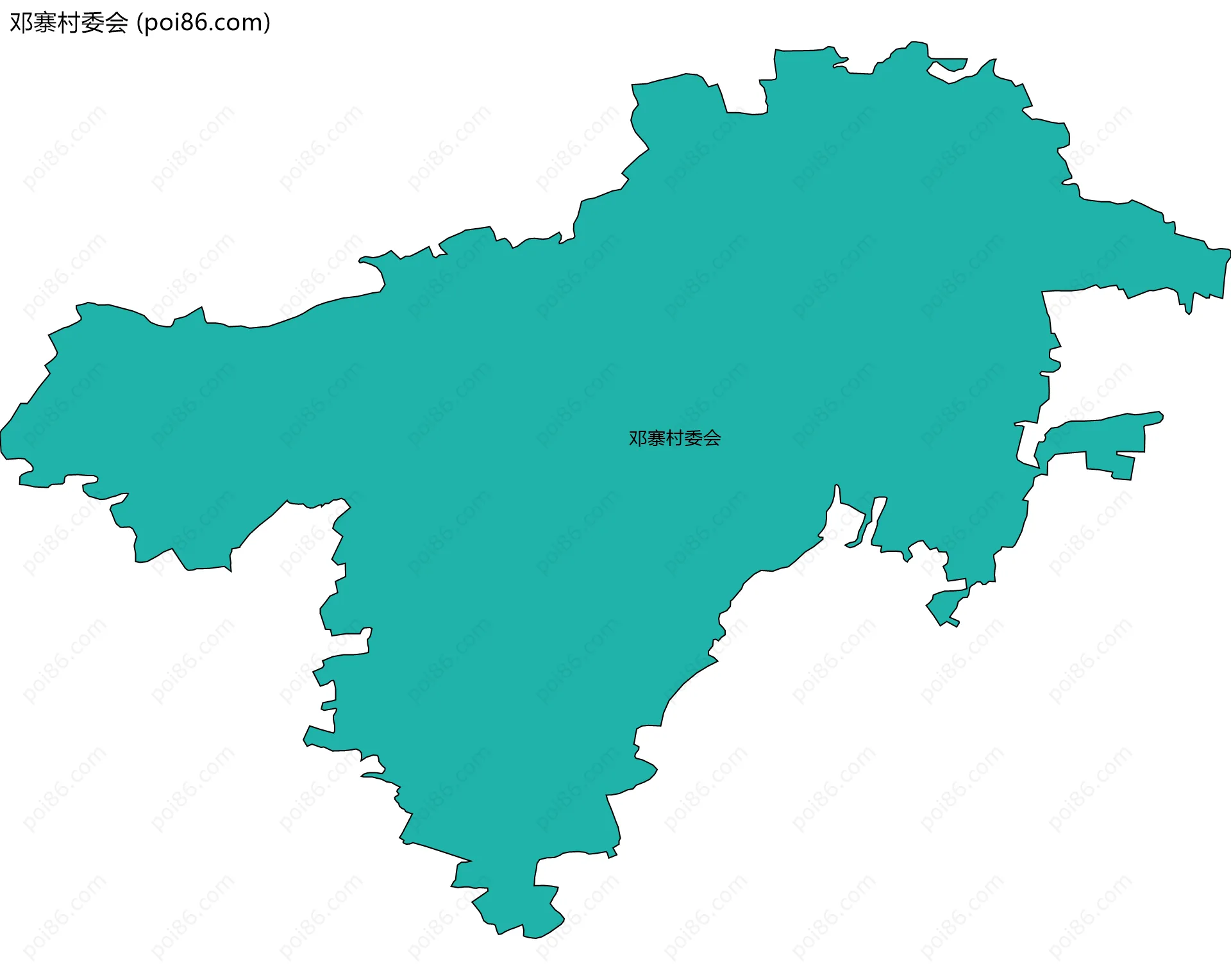 邓寨村委会边界地图
