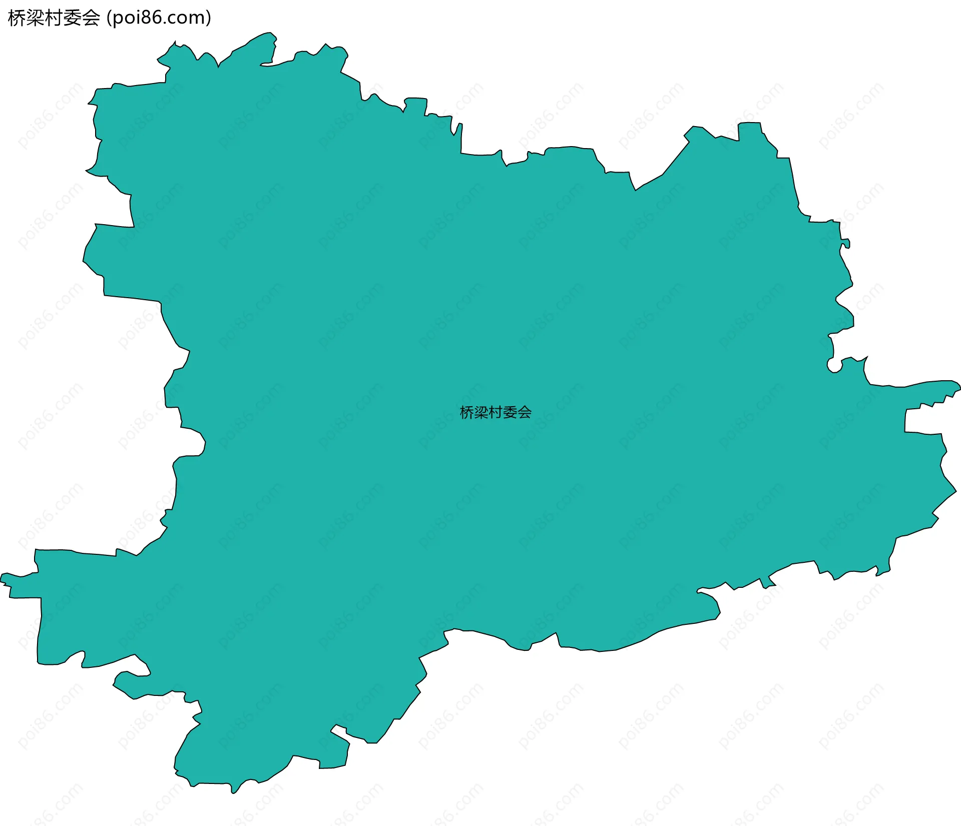 桥梁村委会边界地图