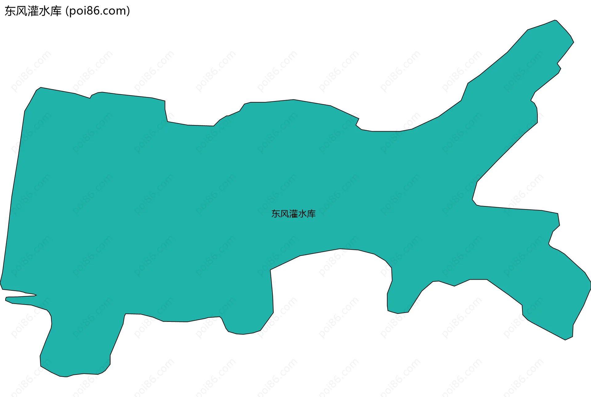 东风灌水库边界地图