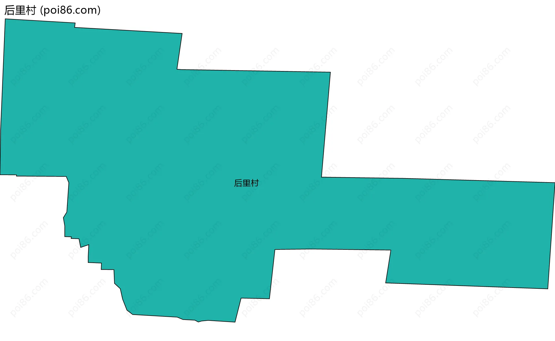 后里村边界地图