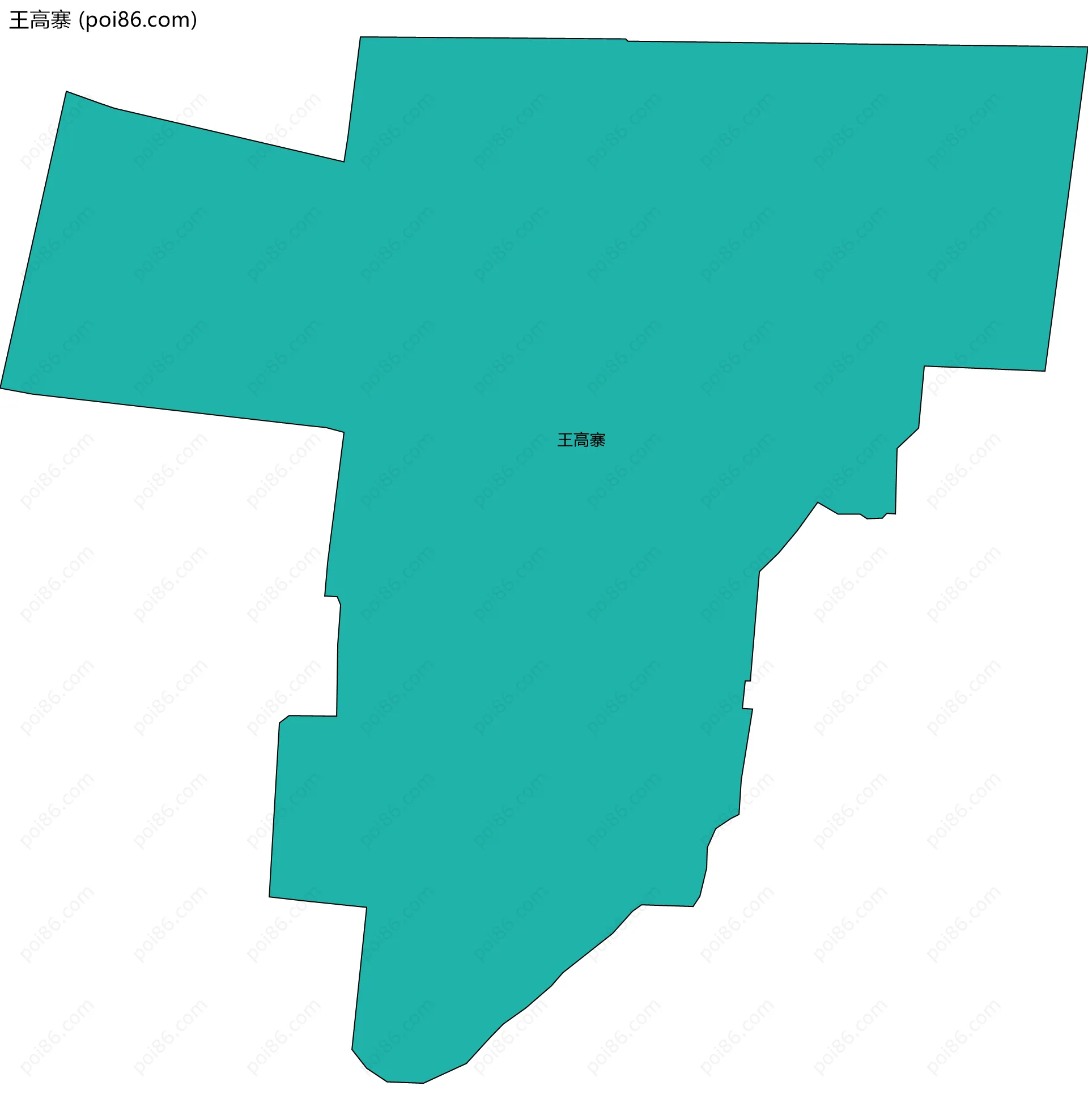 王高寨边界地图