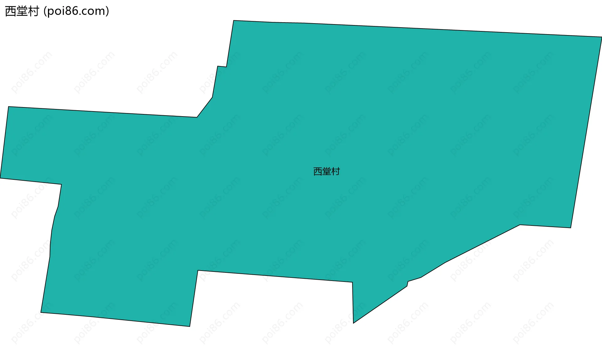 西堂村边界地图