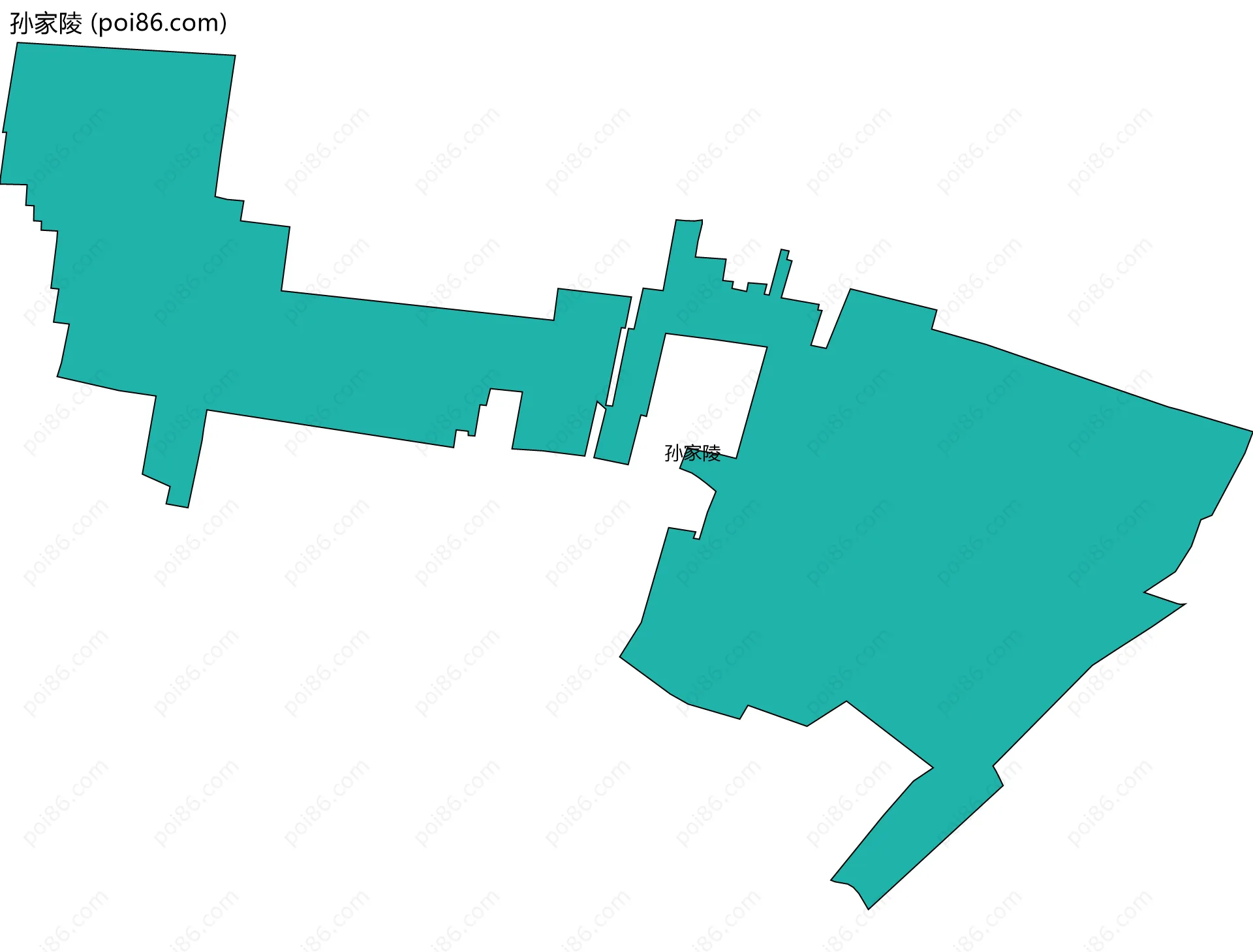 孙家陵边界地图