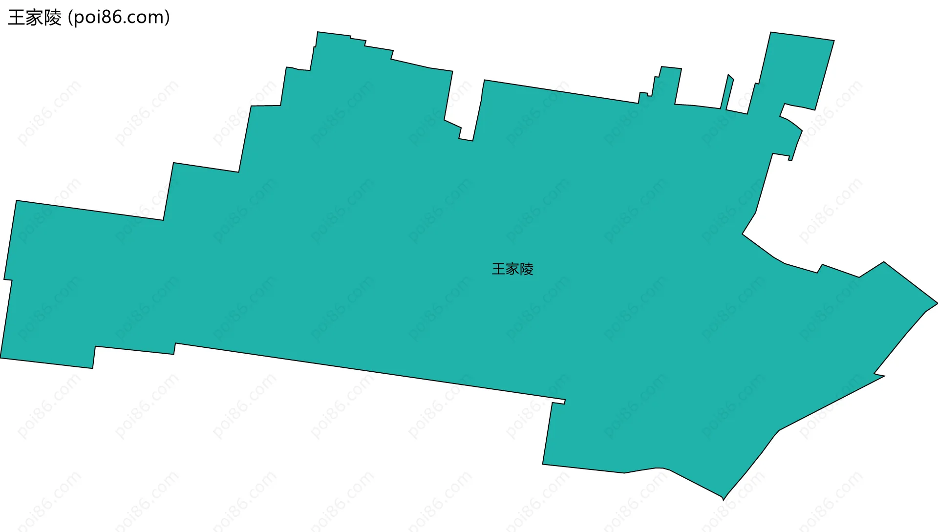 王家陵边界地图