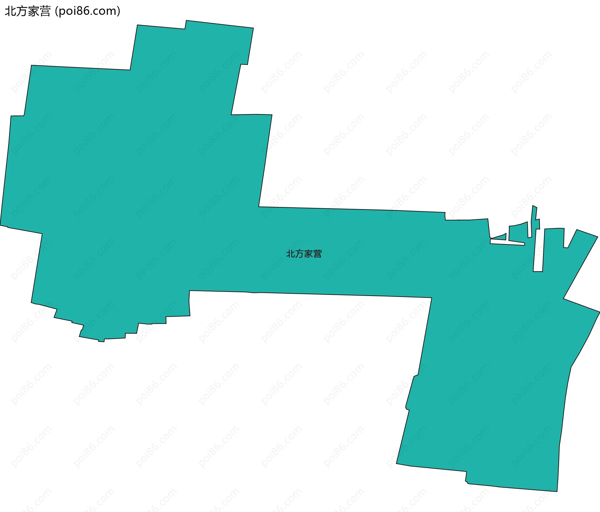北方家营边界地图