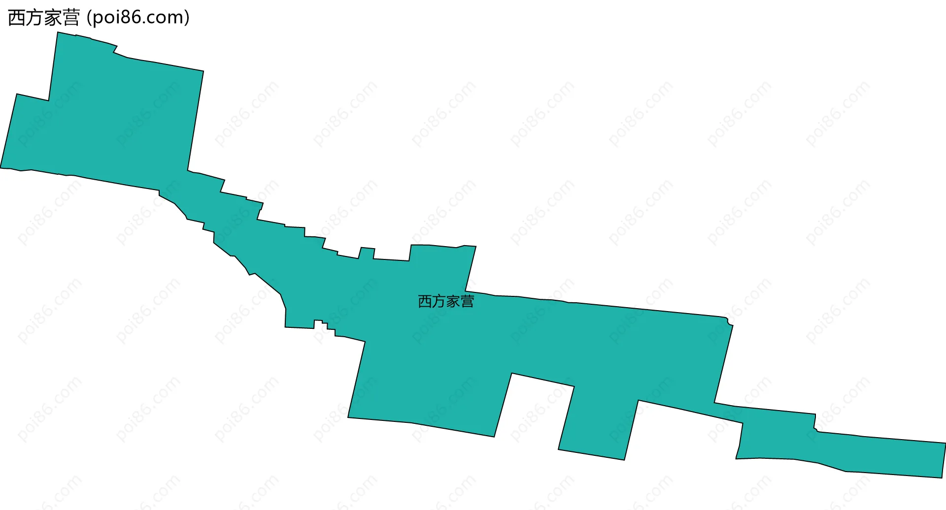 西方家营边界地图