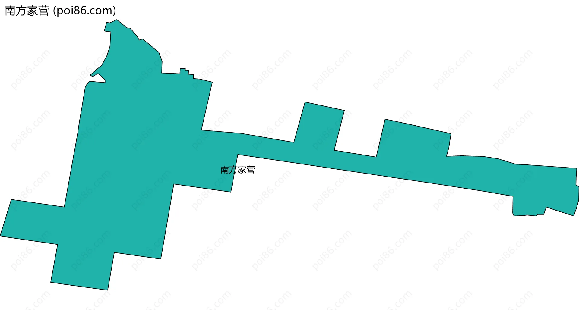 南方家营边界地图