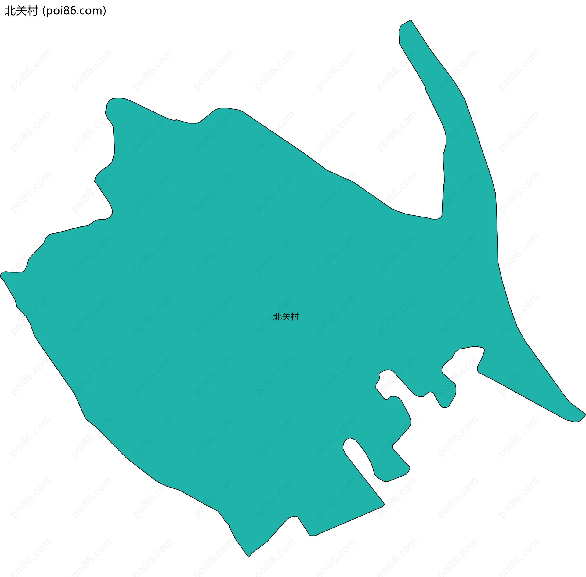 北关村边界地图