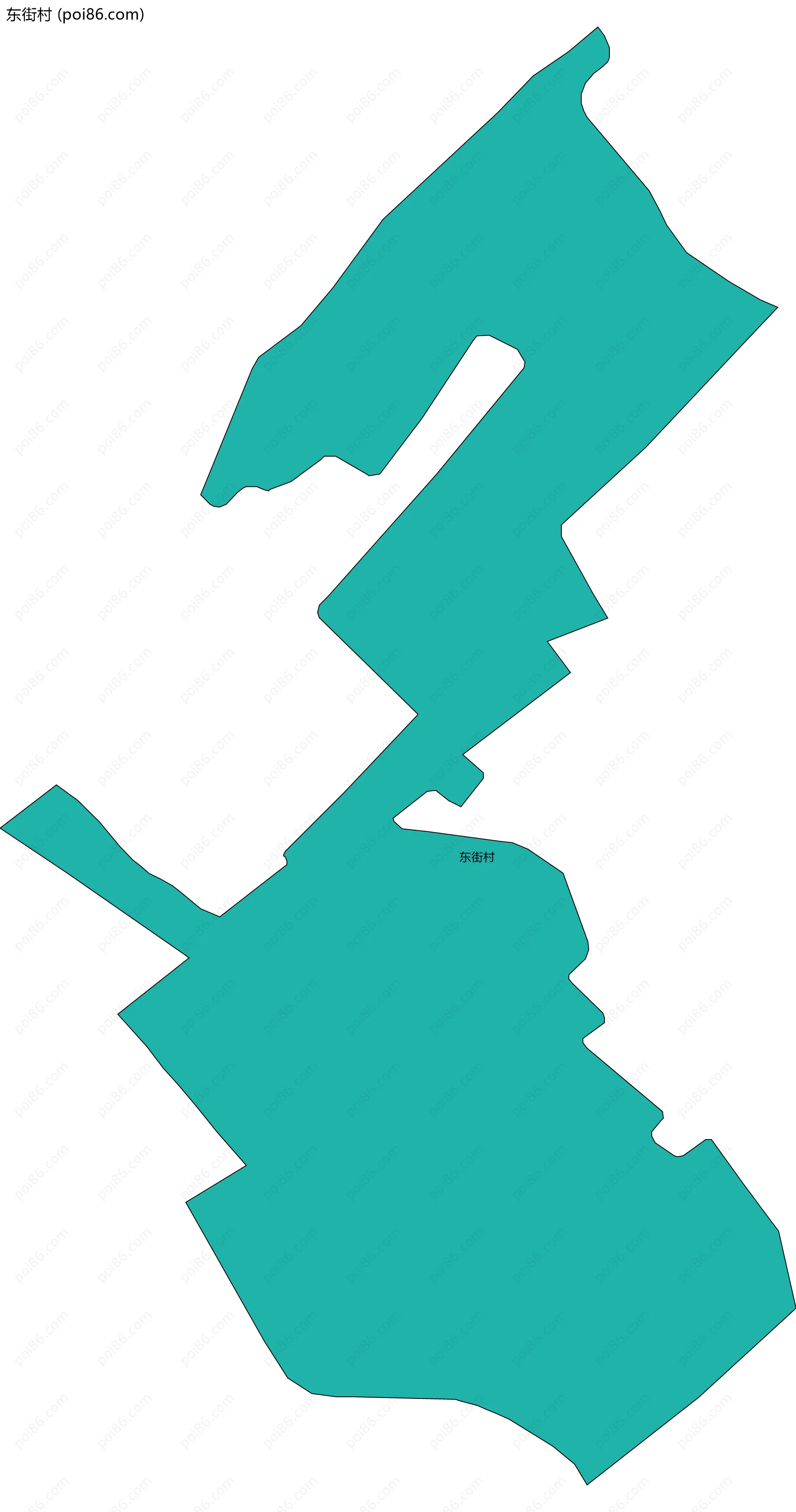 东街村边界地图