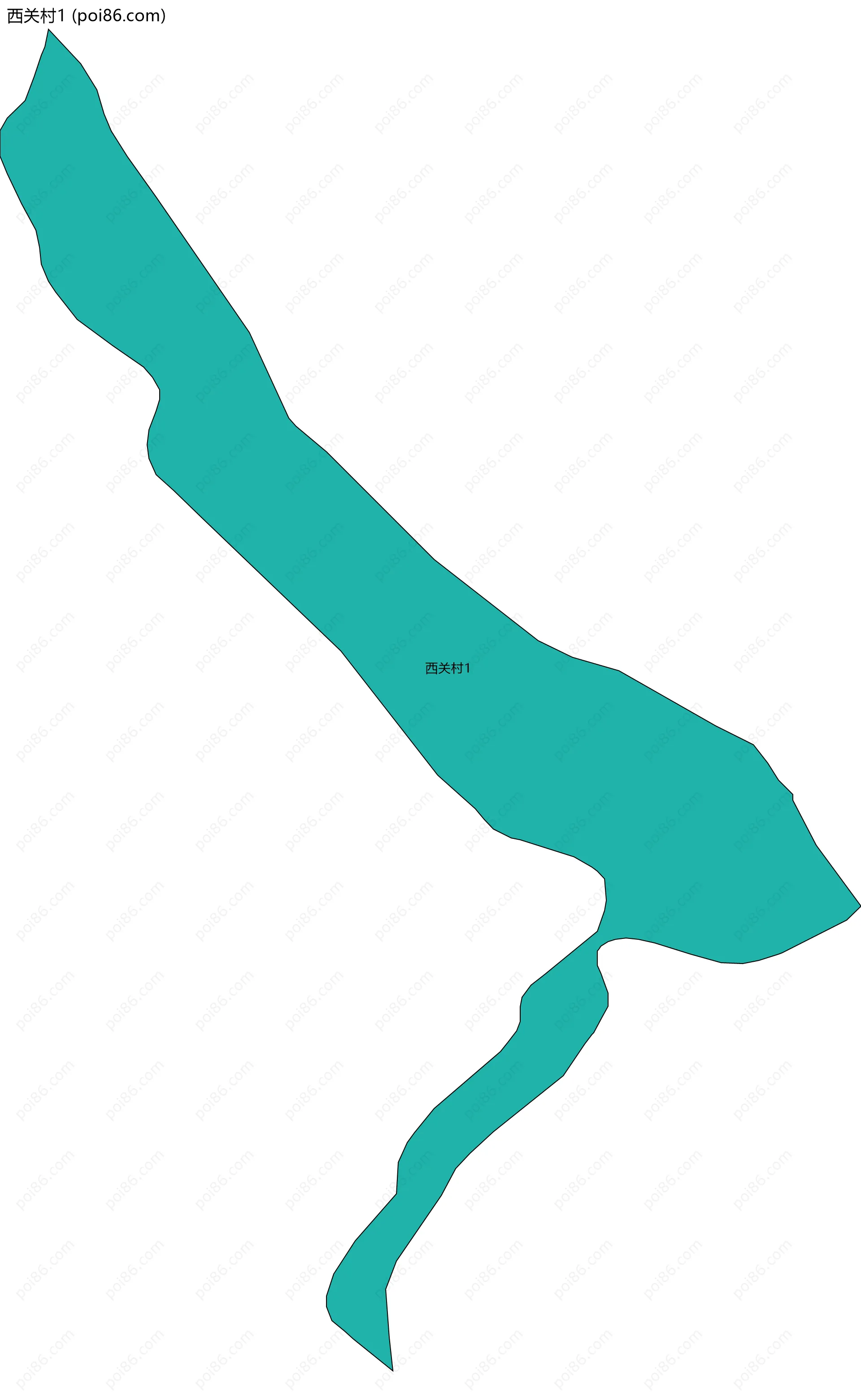 西关村1边界地图