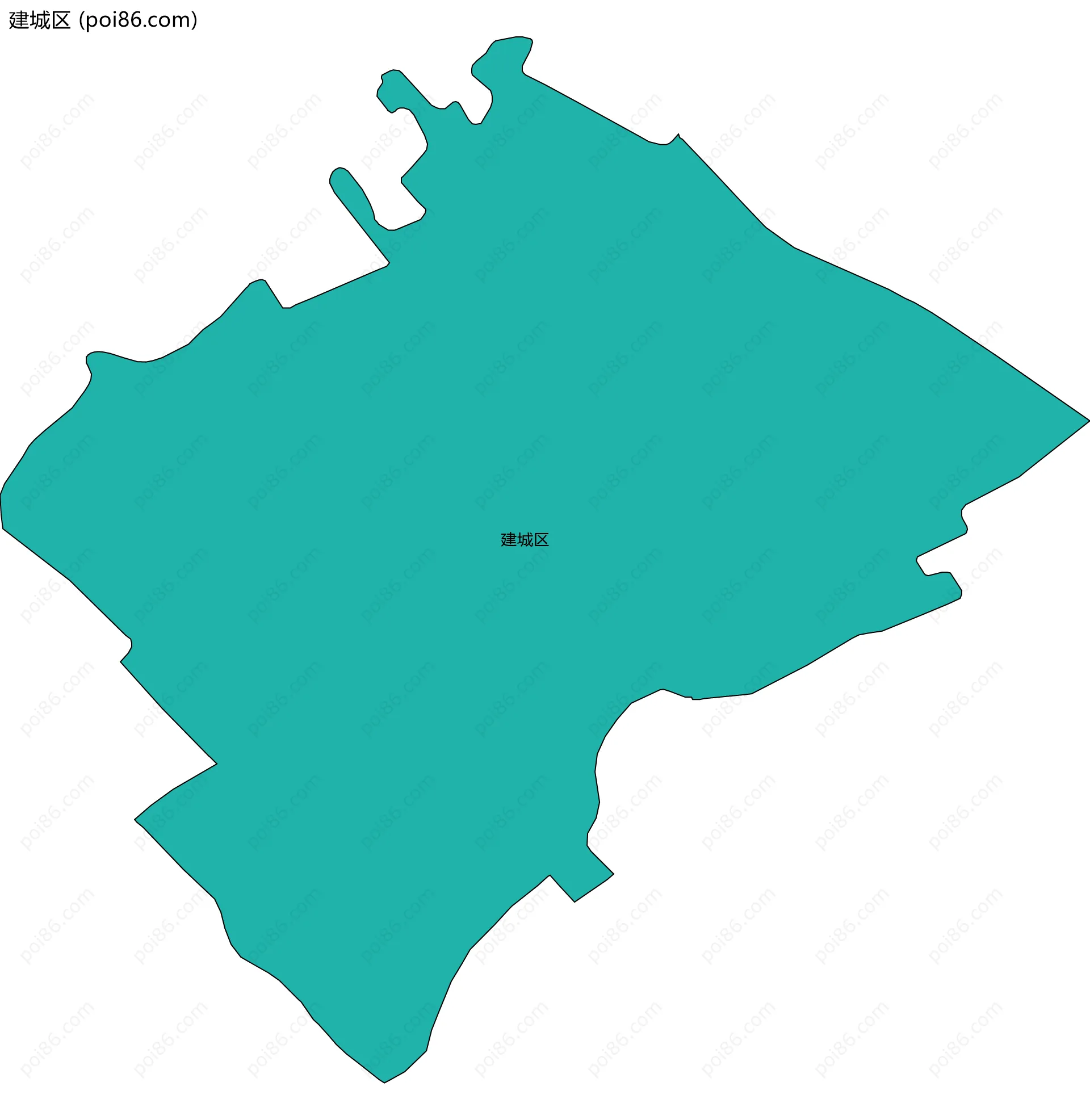 建城区边界地图
