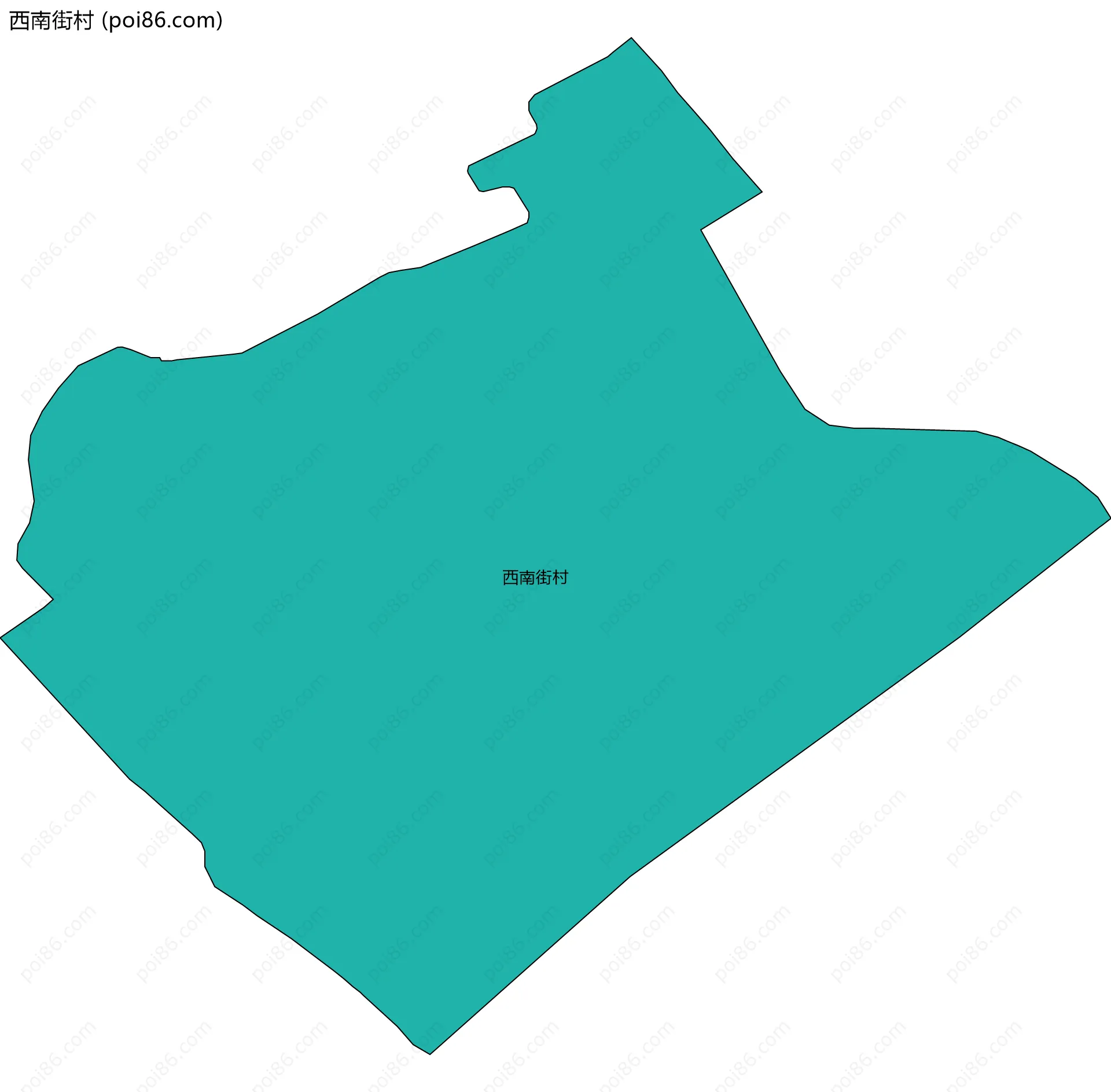 西南街村边界地图