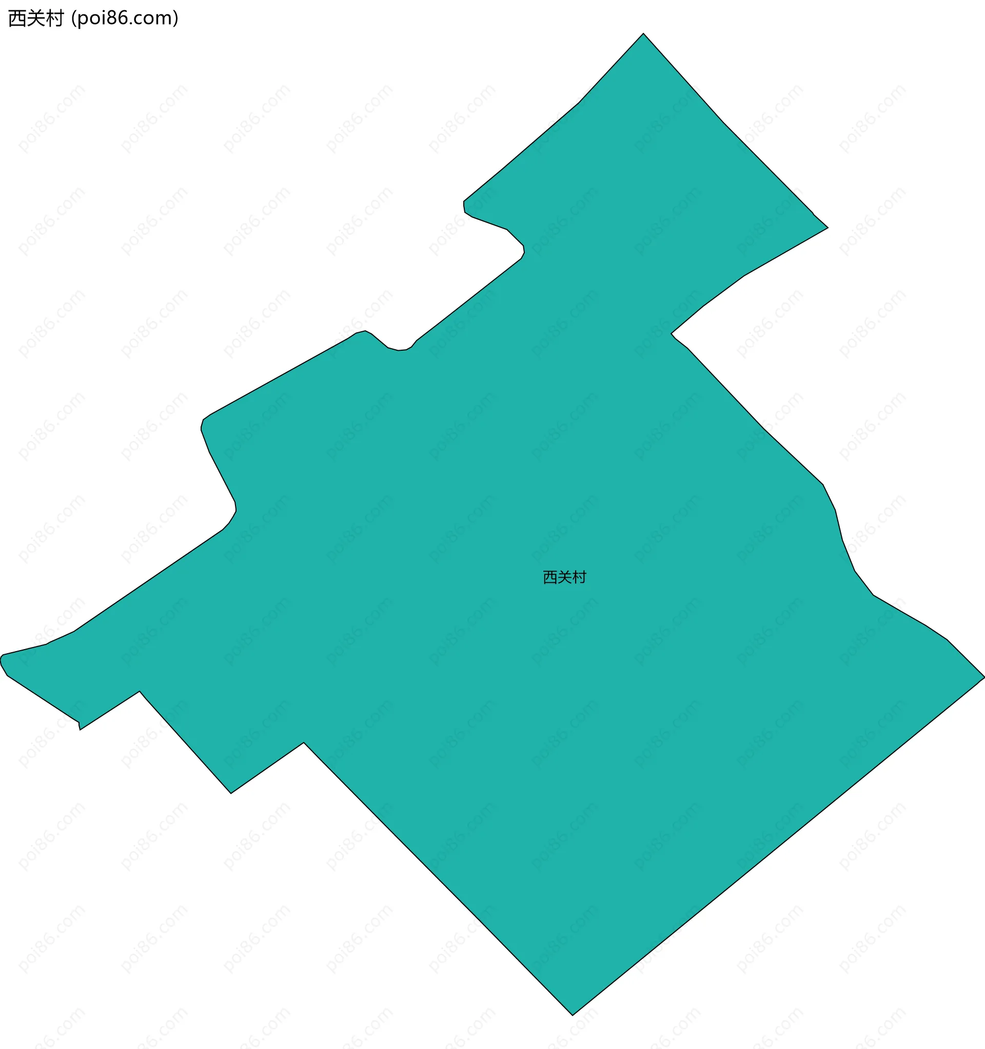 西关村边界地图