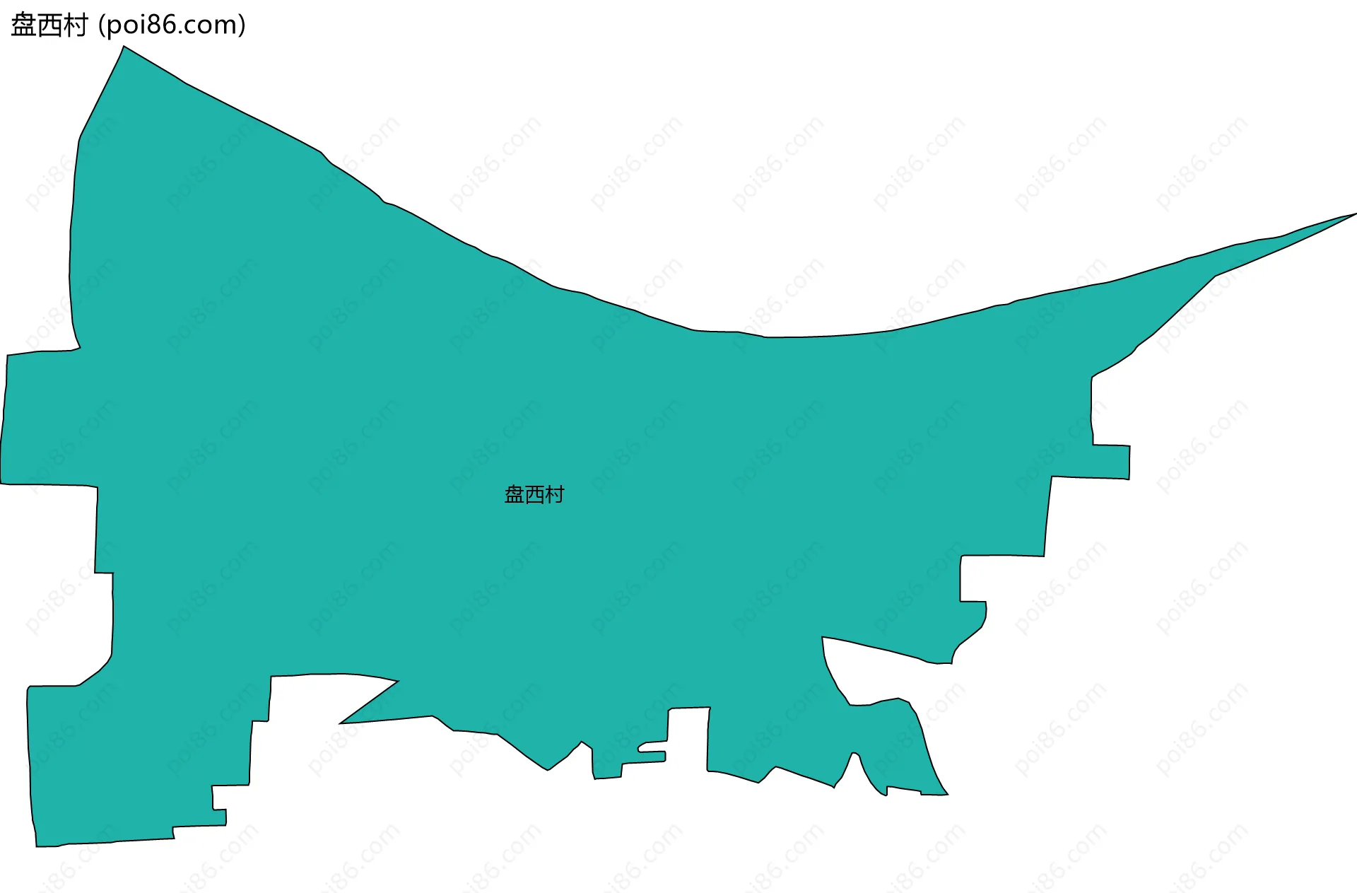 盘西村边界地图