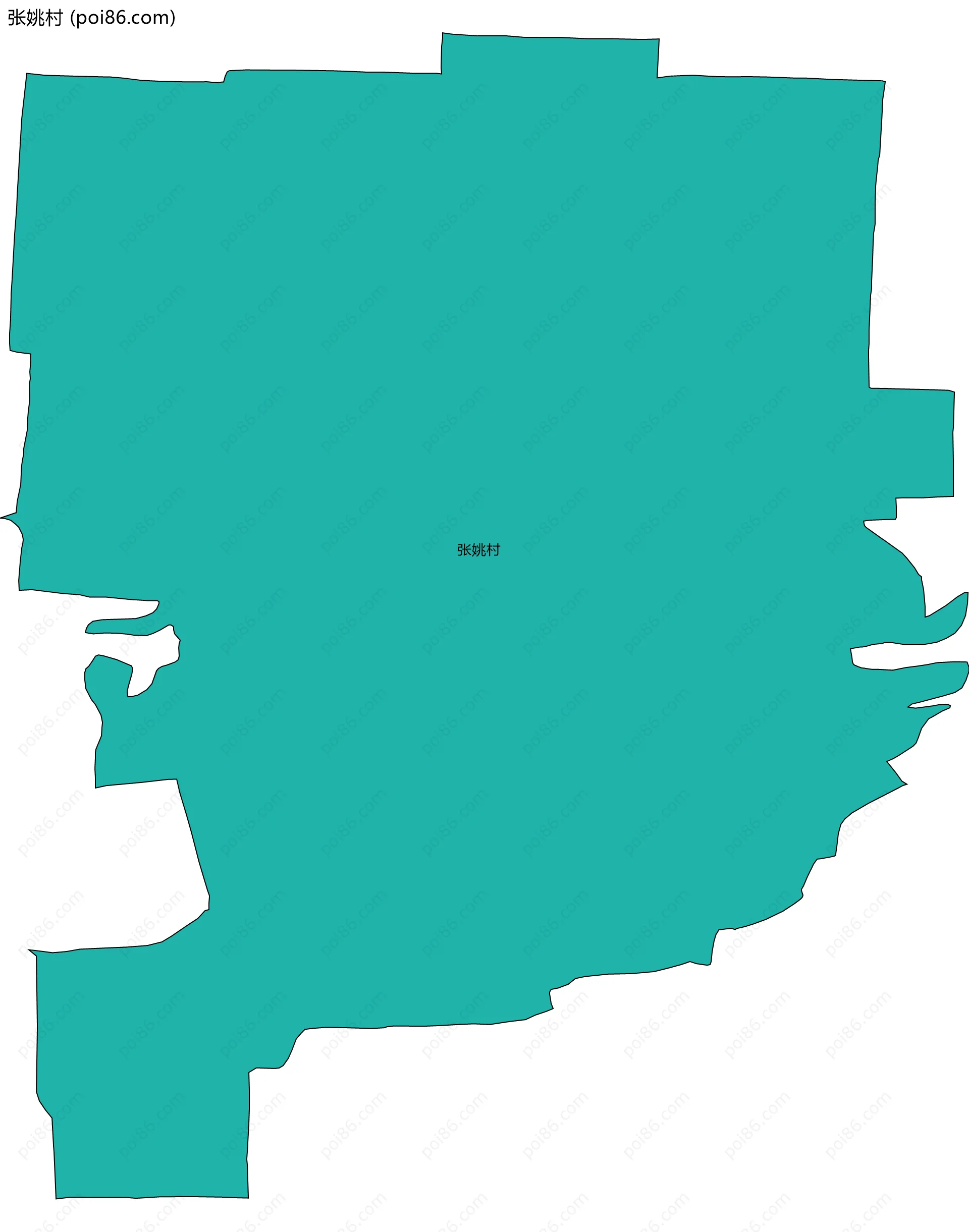 张姚村边界地图