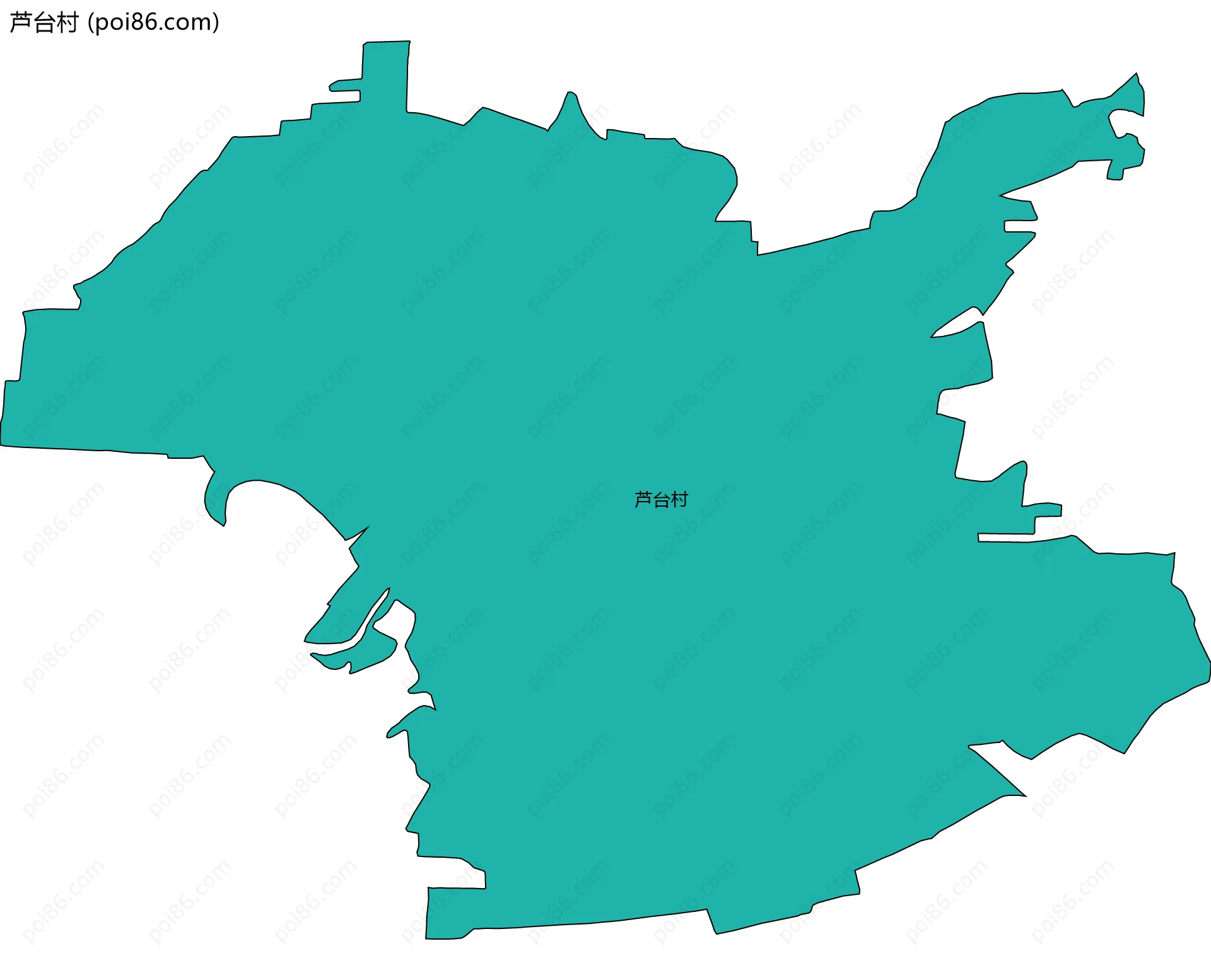 芦台村边界地图
