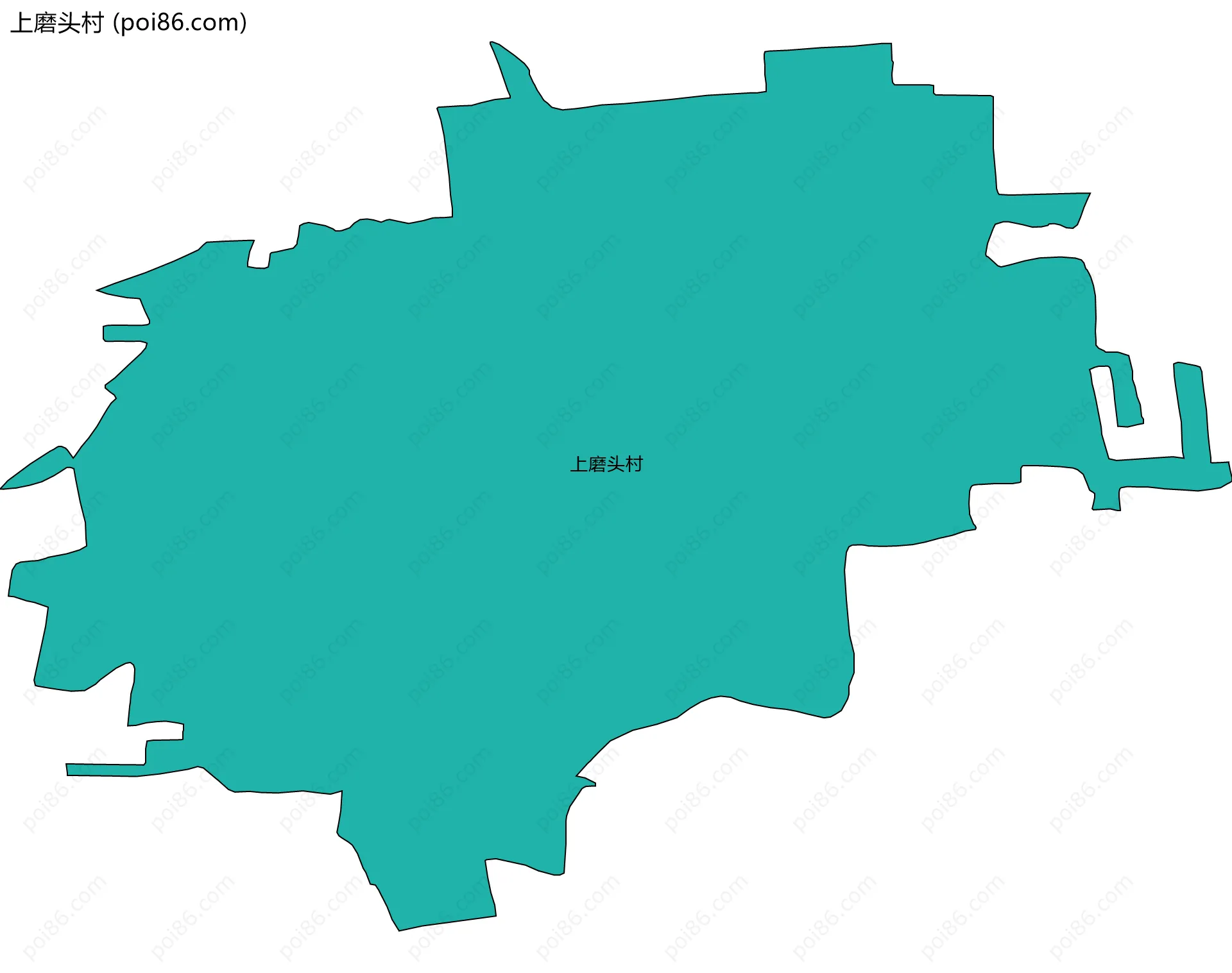 上磨头村边界地图
