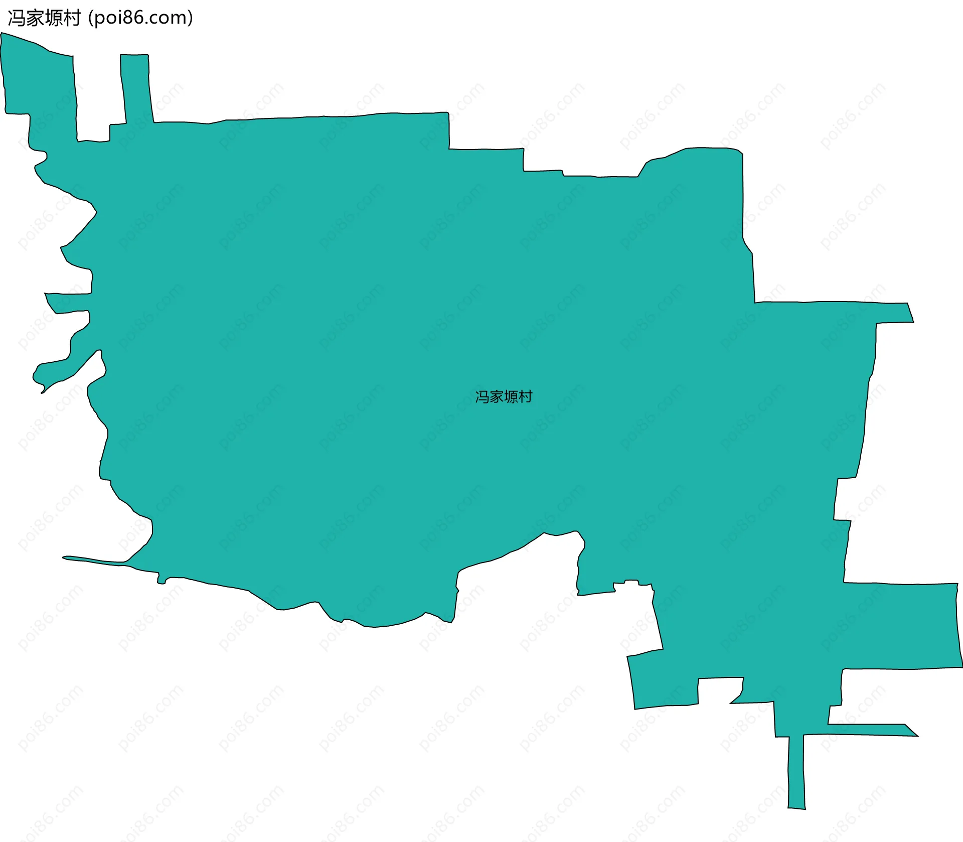 冯家塬村边界地图