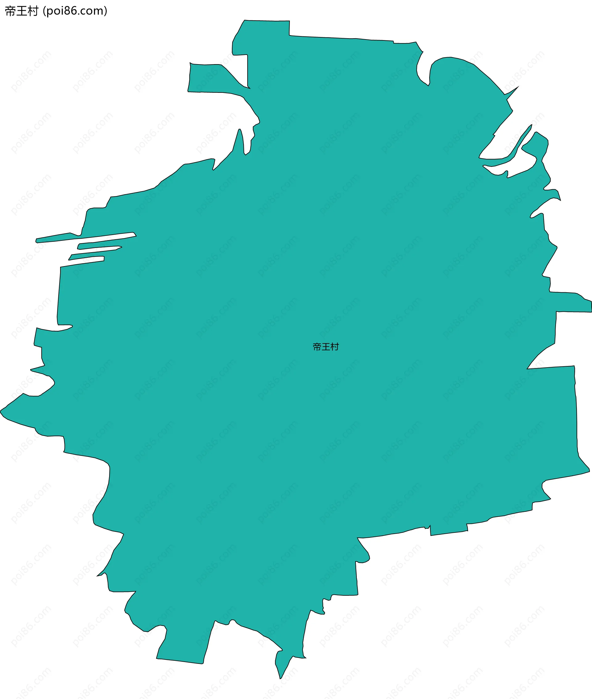 帝王村边界地图