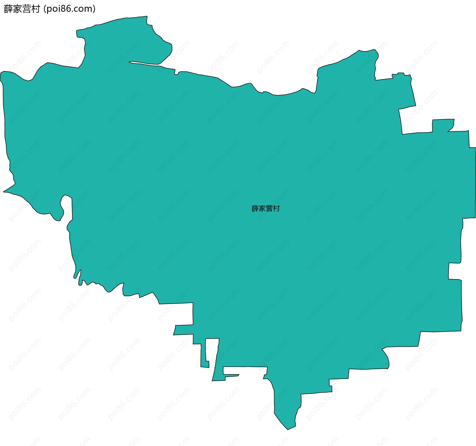 薛家营村边界地图
