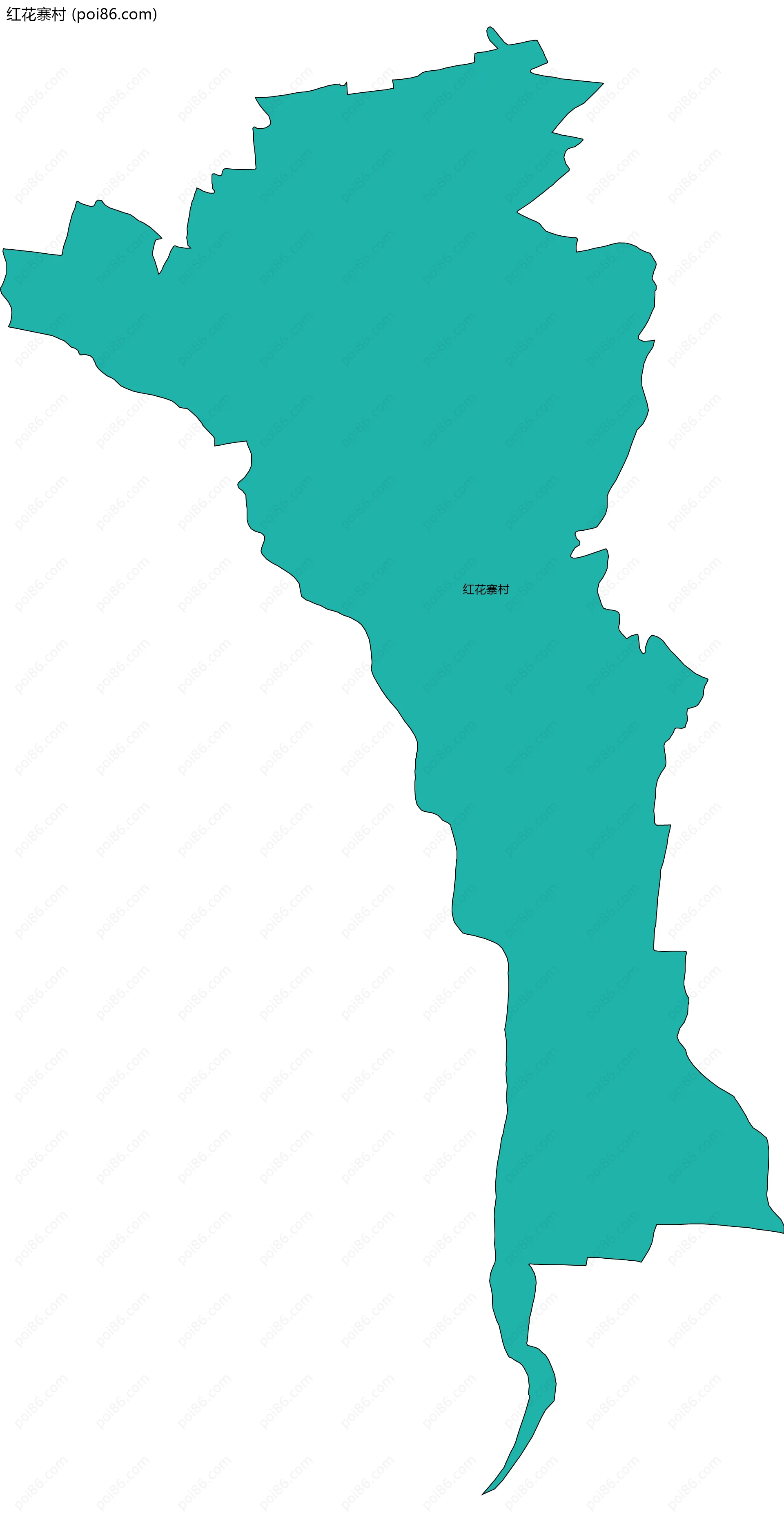 红花寨村边界地图