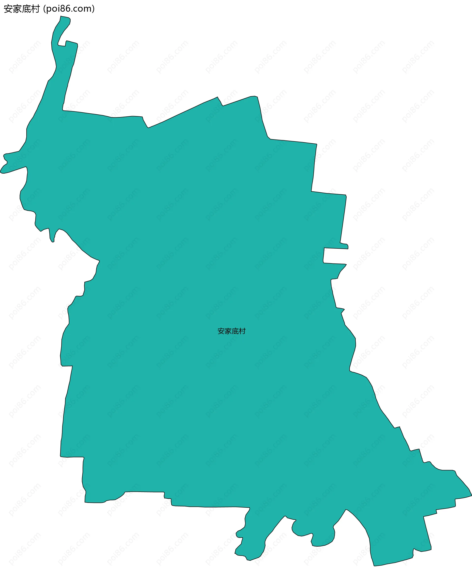 安家底村边界地图