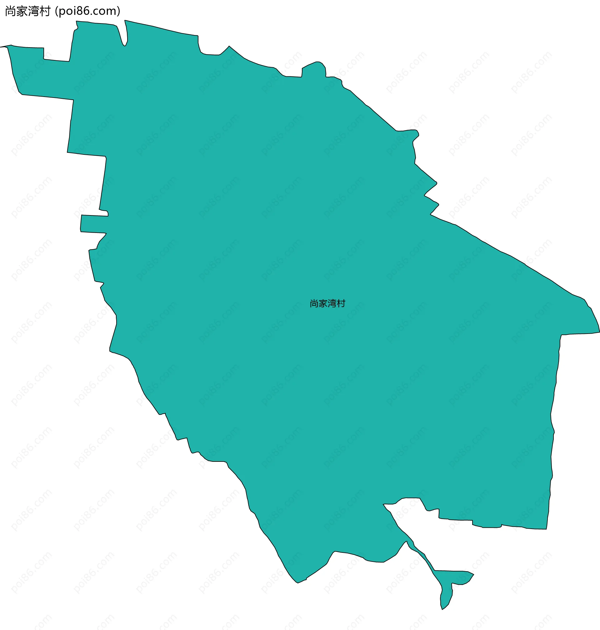 尚家湾村边界地图