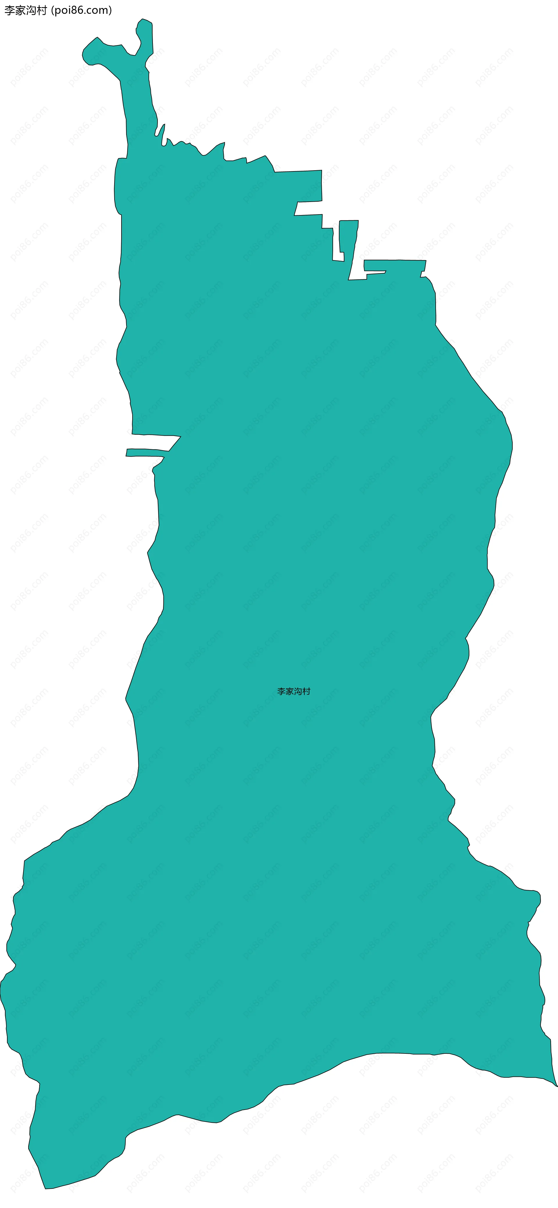 李家沟村边界地图