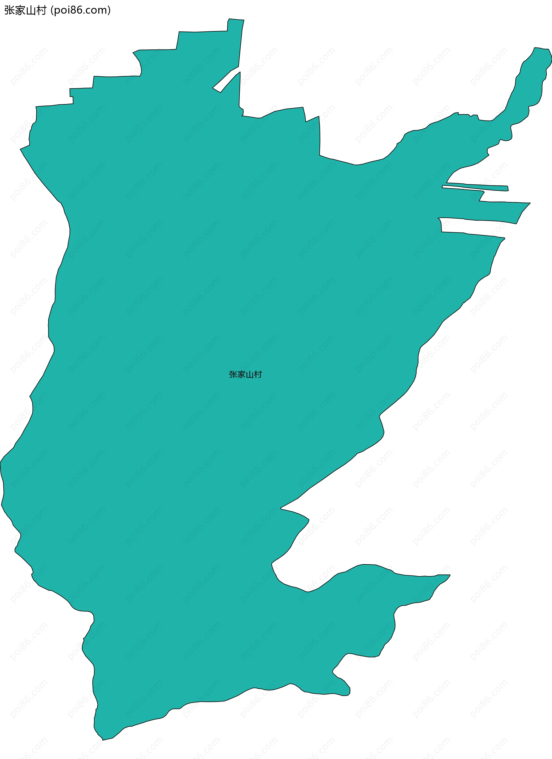 张家山村边界地图