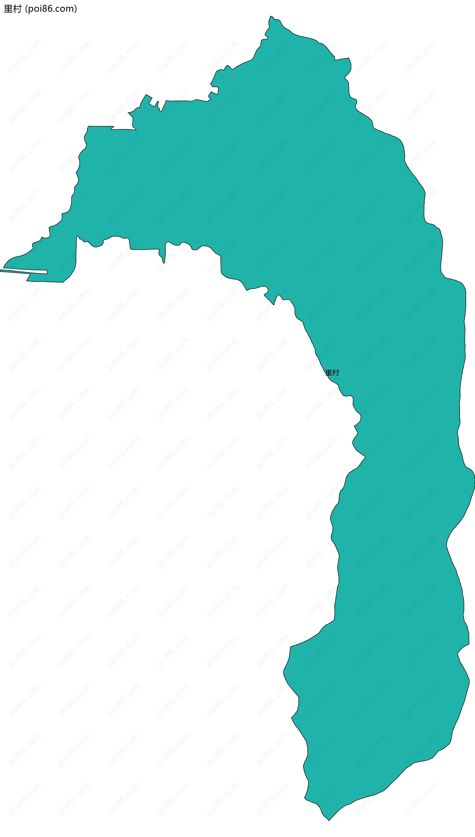 里村边界地图