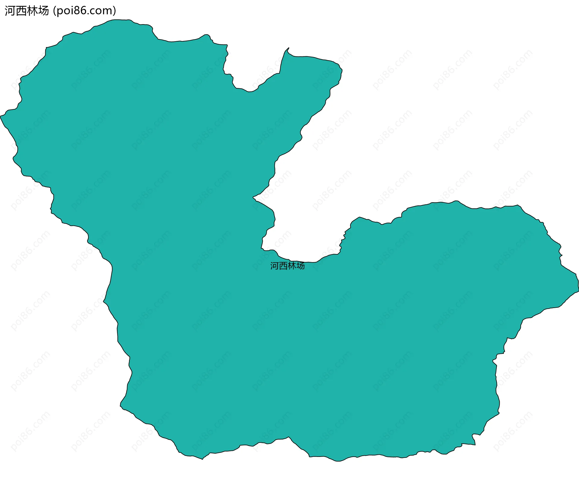 河西林场边界地图