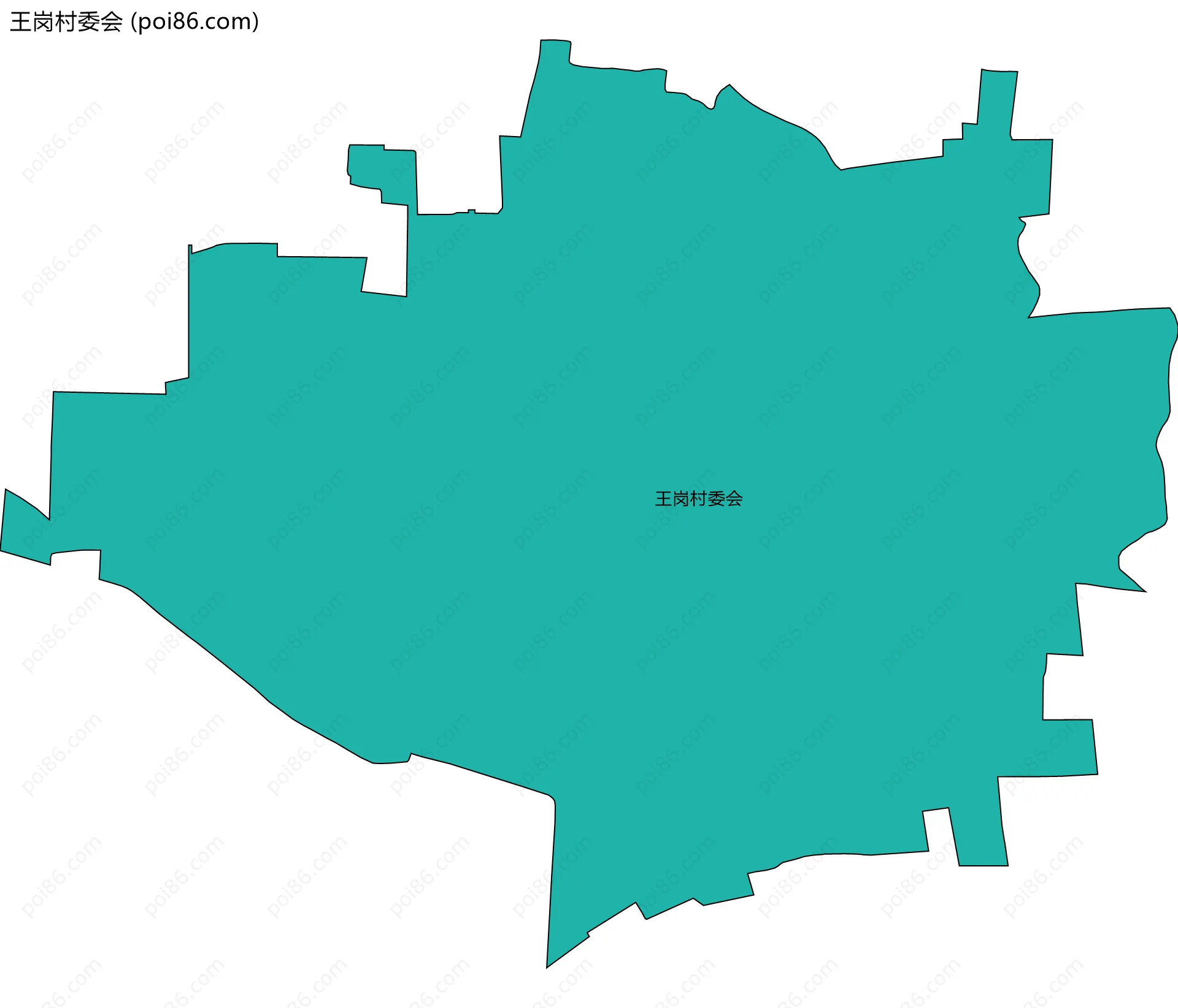 王岗村委会边界地图