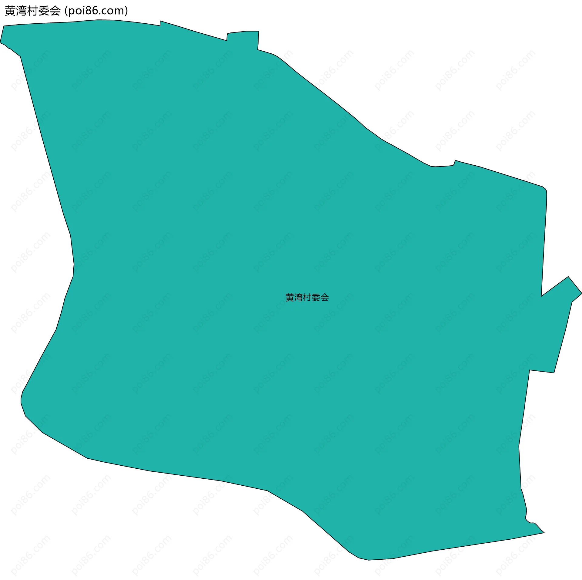 黄湾村委会边界地图