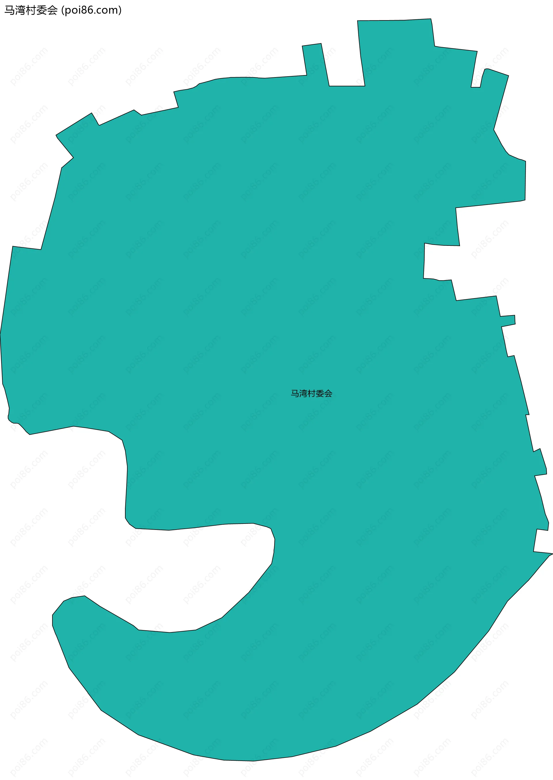 马湾村委会边界地图