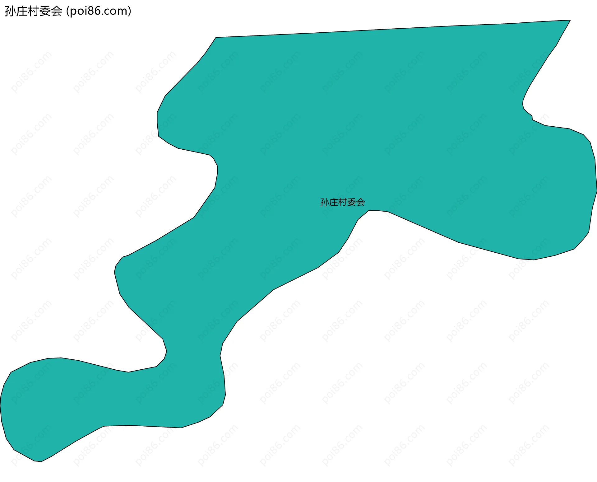 孙庄村委会边界地图