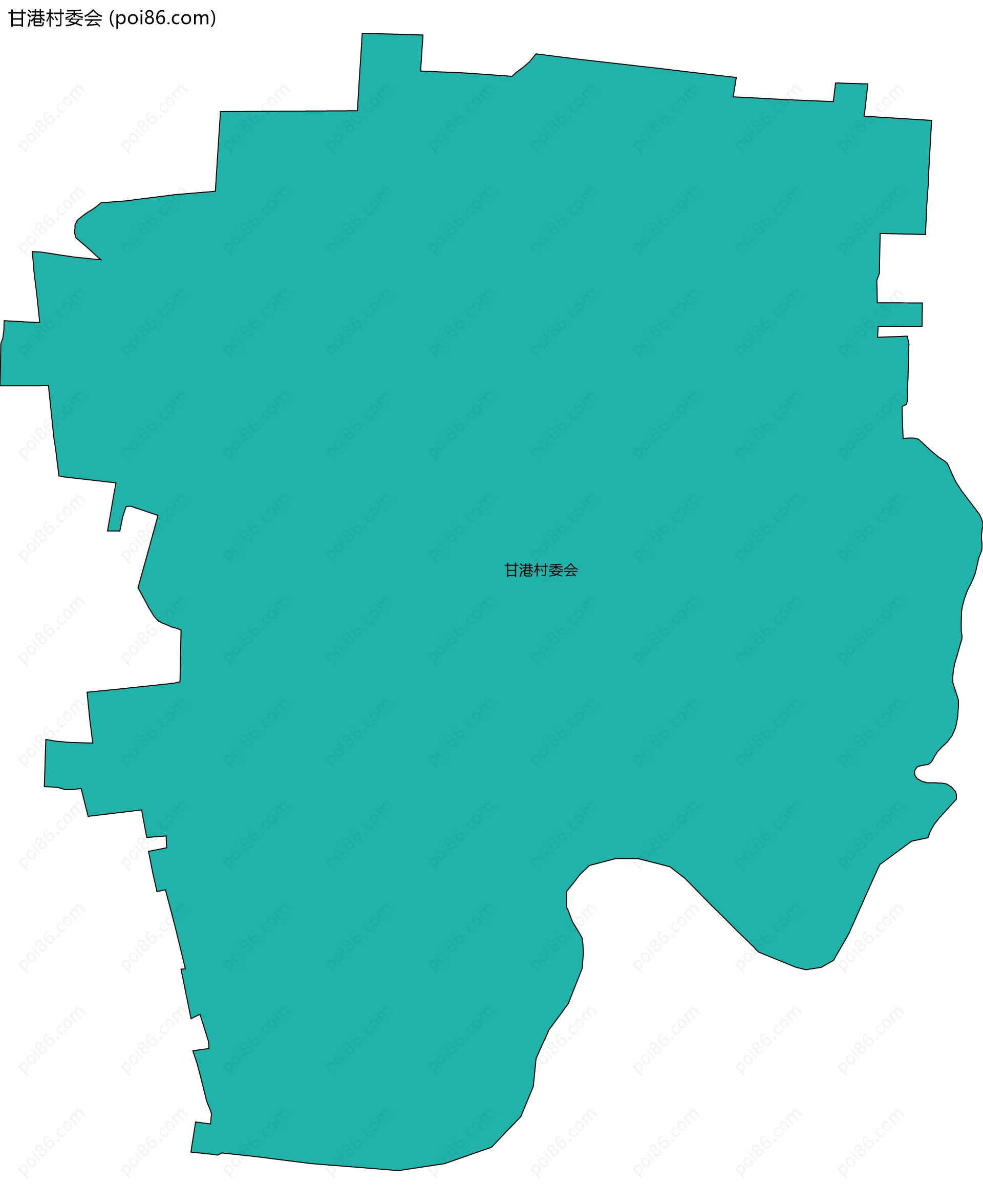 甘港村委会边界地图