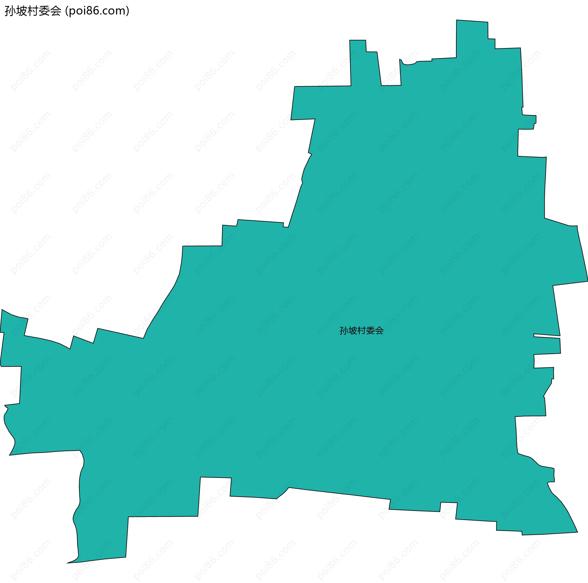 孙坡村委会边界地图