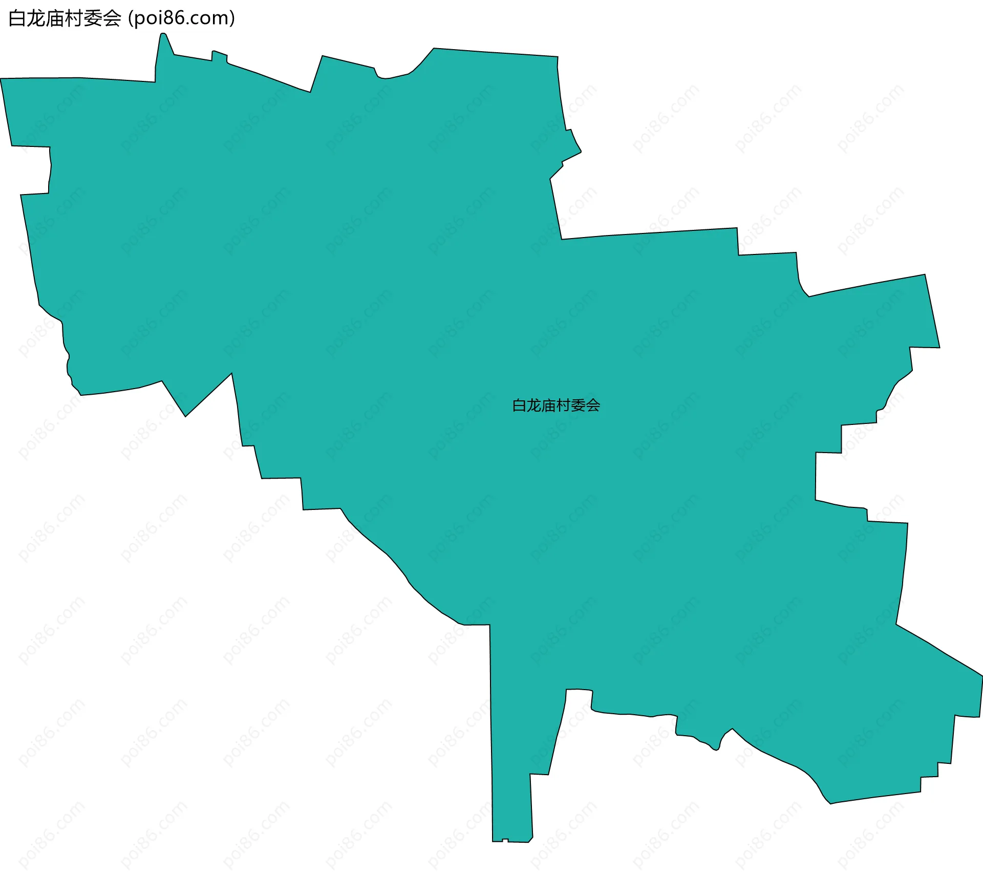 白龙庙村委会边界地图