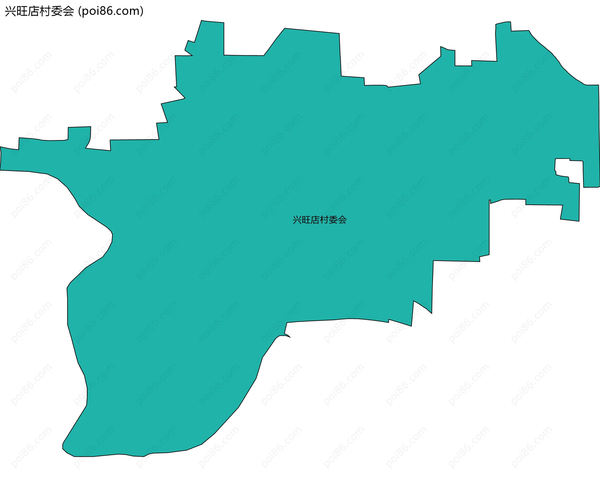 兴旺店村委会边界地图