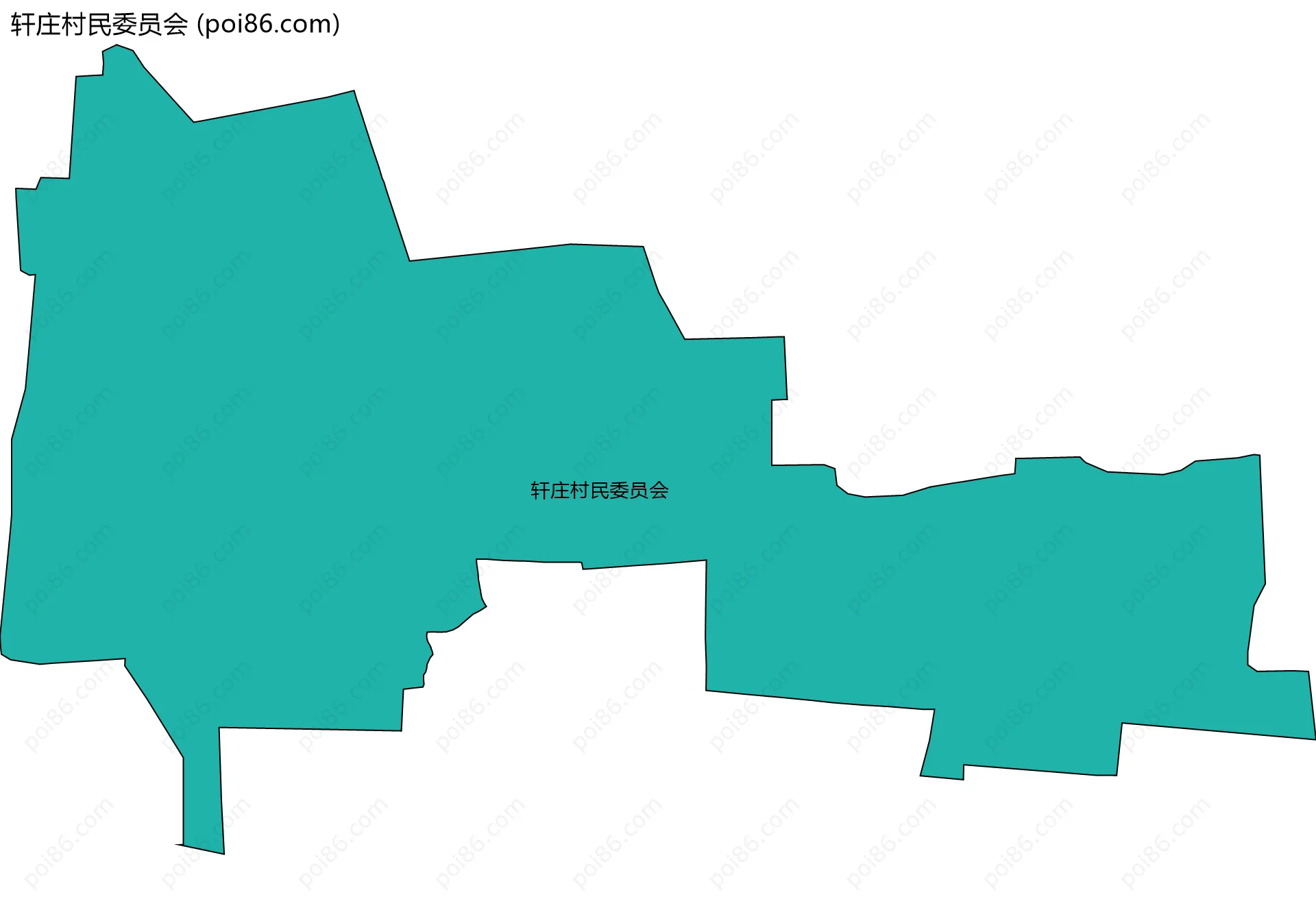 轩庄村民委员会边界地图