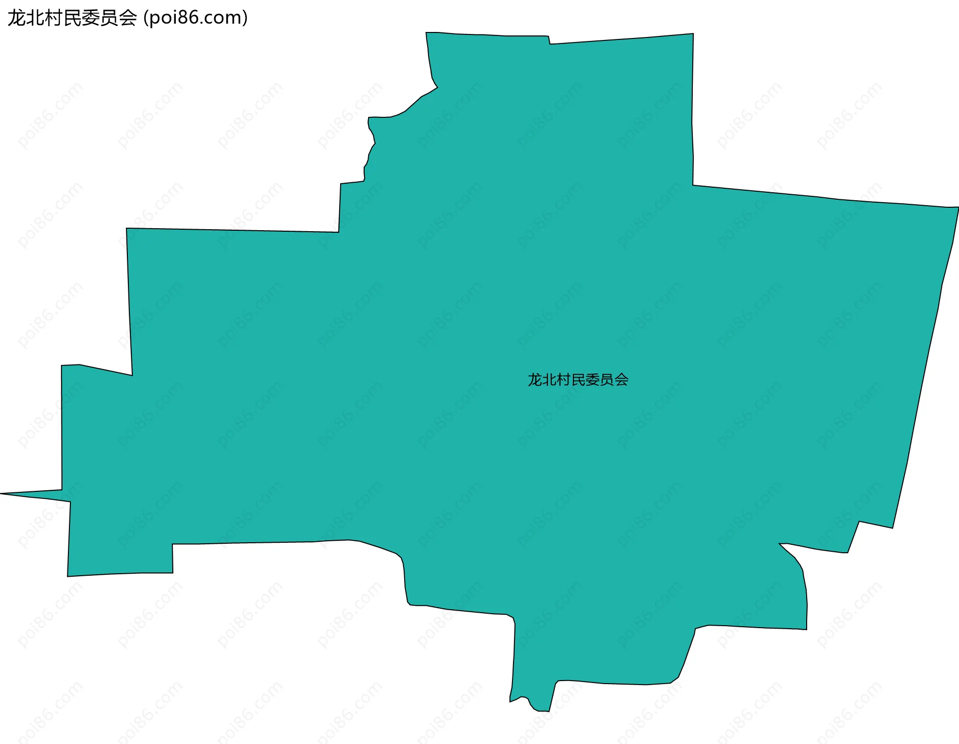 龙北村民委员会边界地图