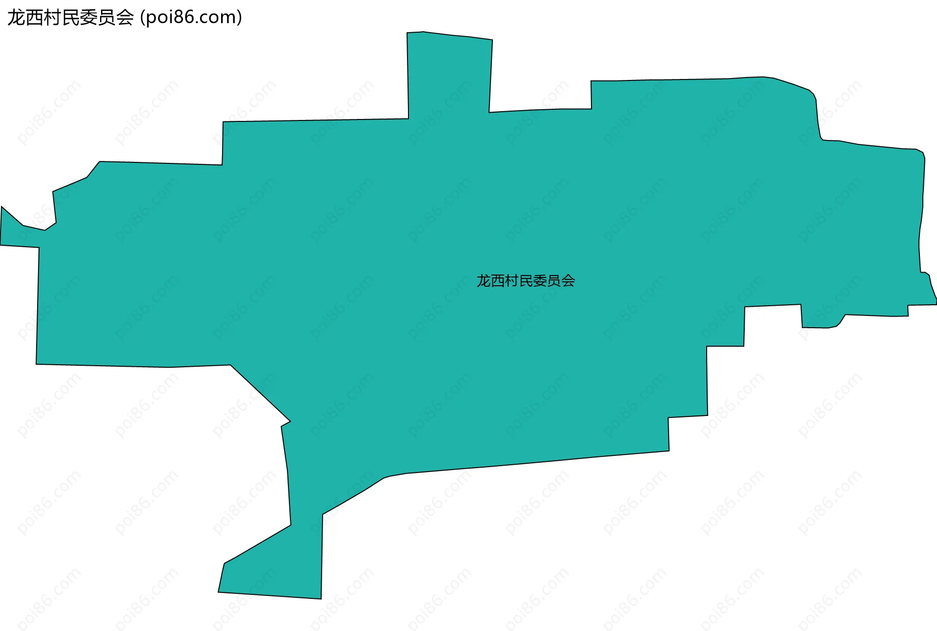 龙西村民委员会边界地图