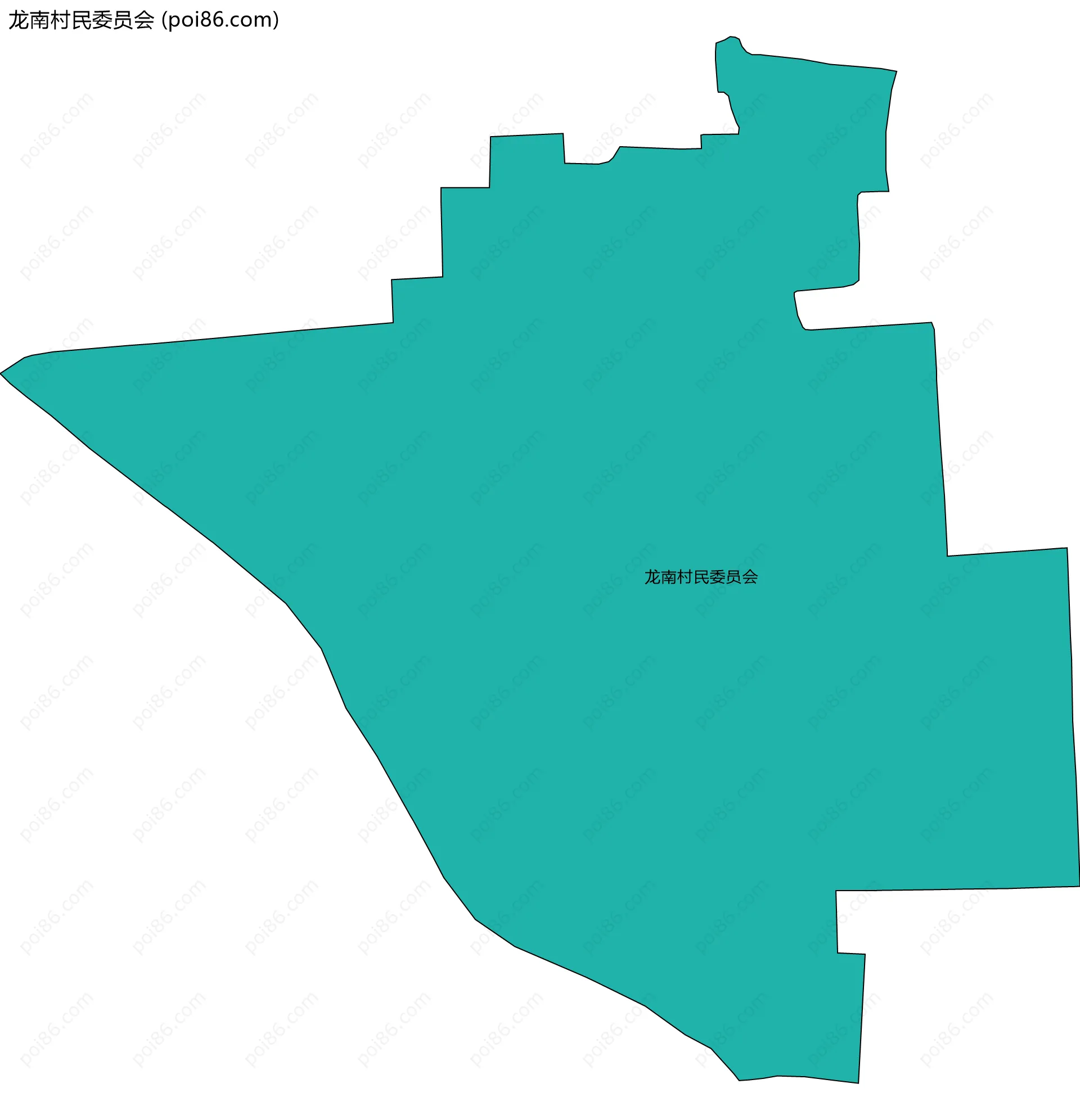 龙南村民委员会边界地图