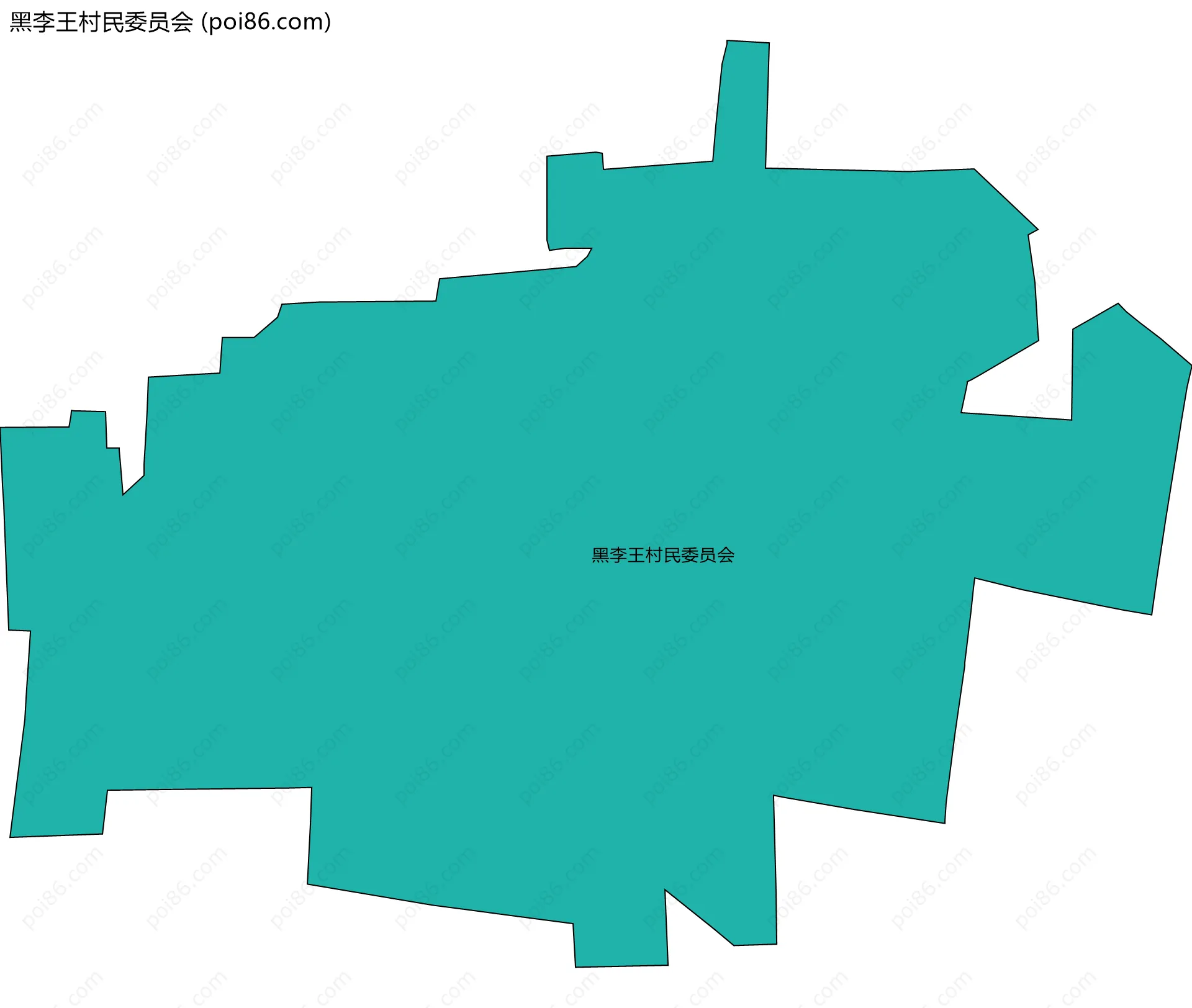 黑李王村民委员会边界地图