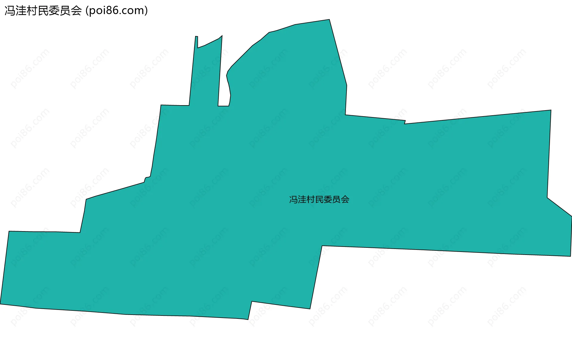 冯洼村民委员会边界地图
