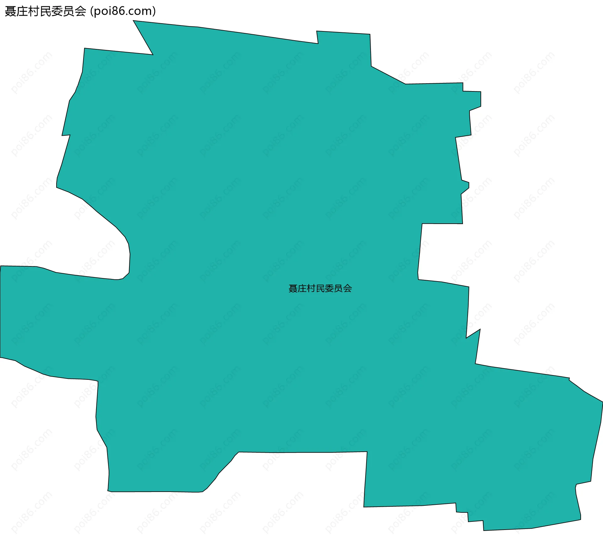 聂庄村民委员会边界地图